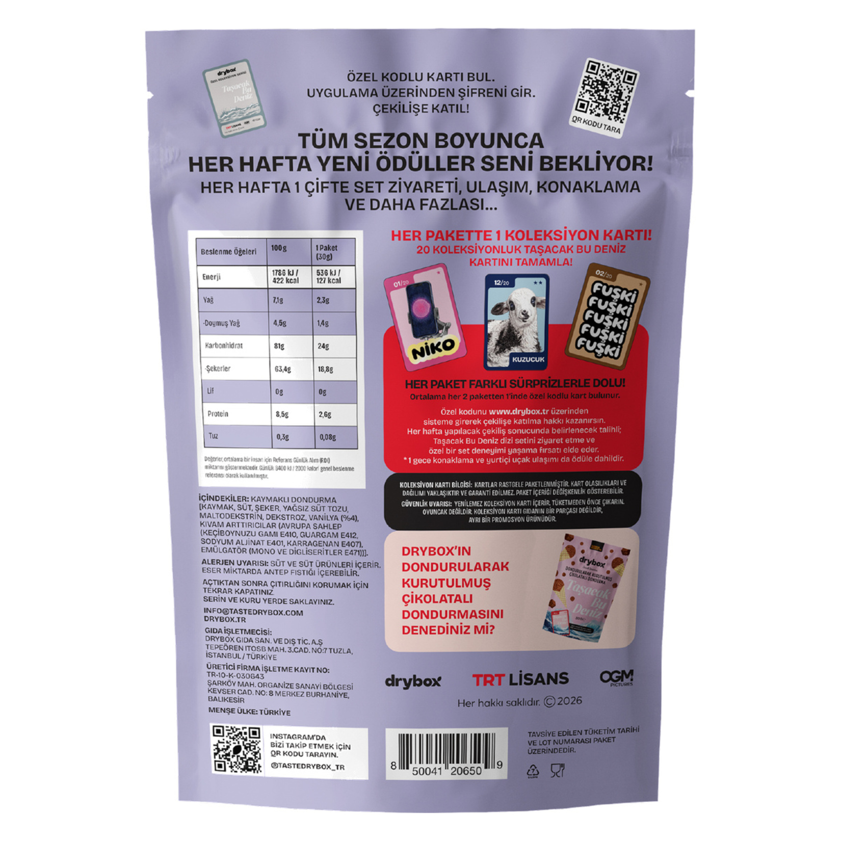 Drybox Dondurularak Kurutulmuş Kaymaklı Dondurma 30 G - Görsel 2