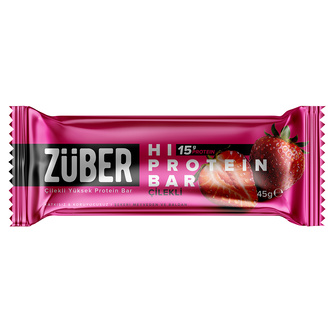 Züber Çilekli Hi Protein Bar 45 G