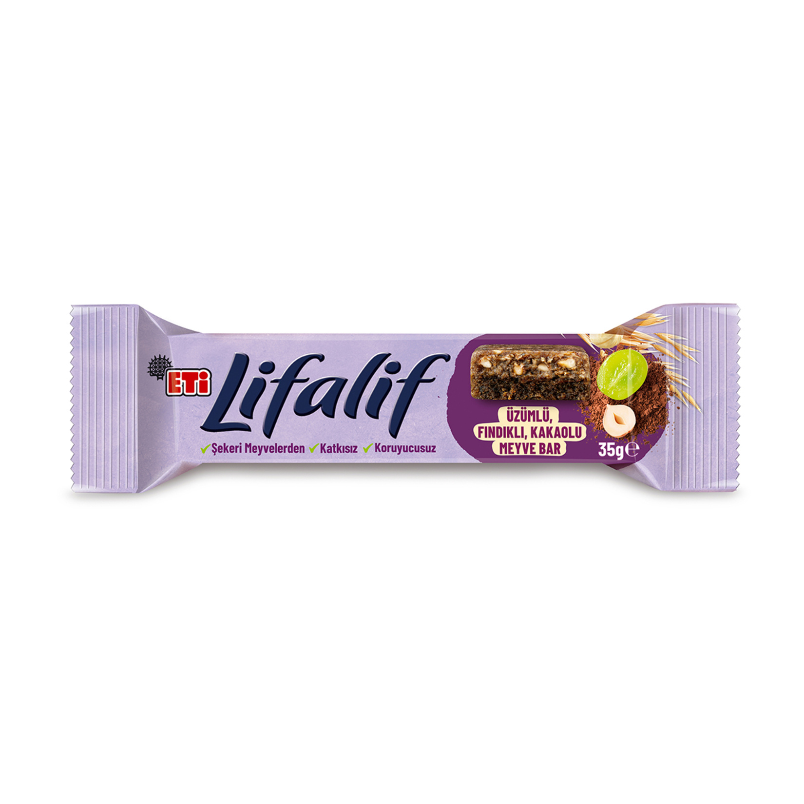 Eti Lifalif Meyve Bar Üzümlü Fındıklı Kakaolu 35 G