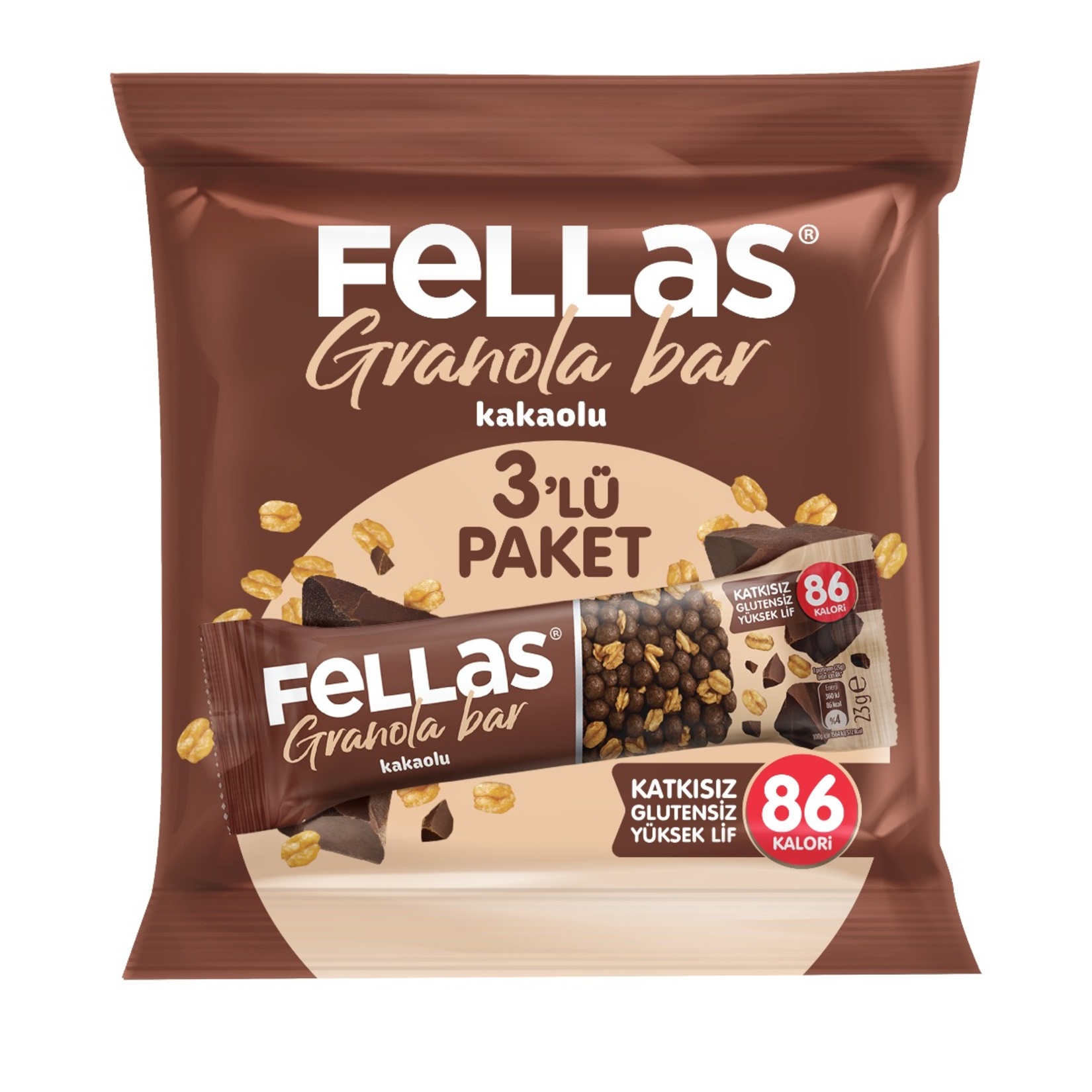 Fellas Kakaolu Granola Bar 3 x 23 G