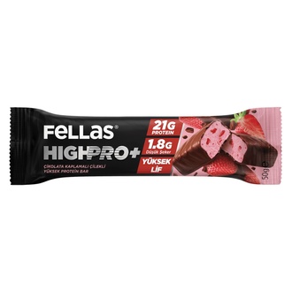 Fellas Çikolata Kaplı Çilekli Highpro Protein Bar 50 g