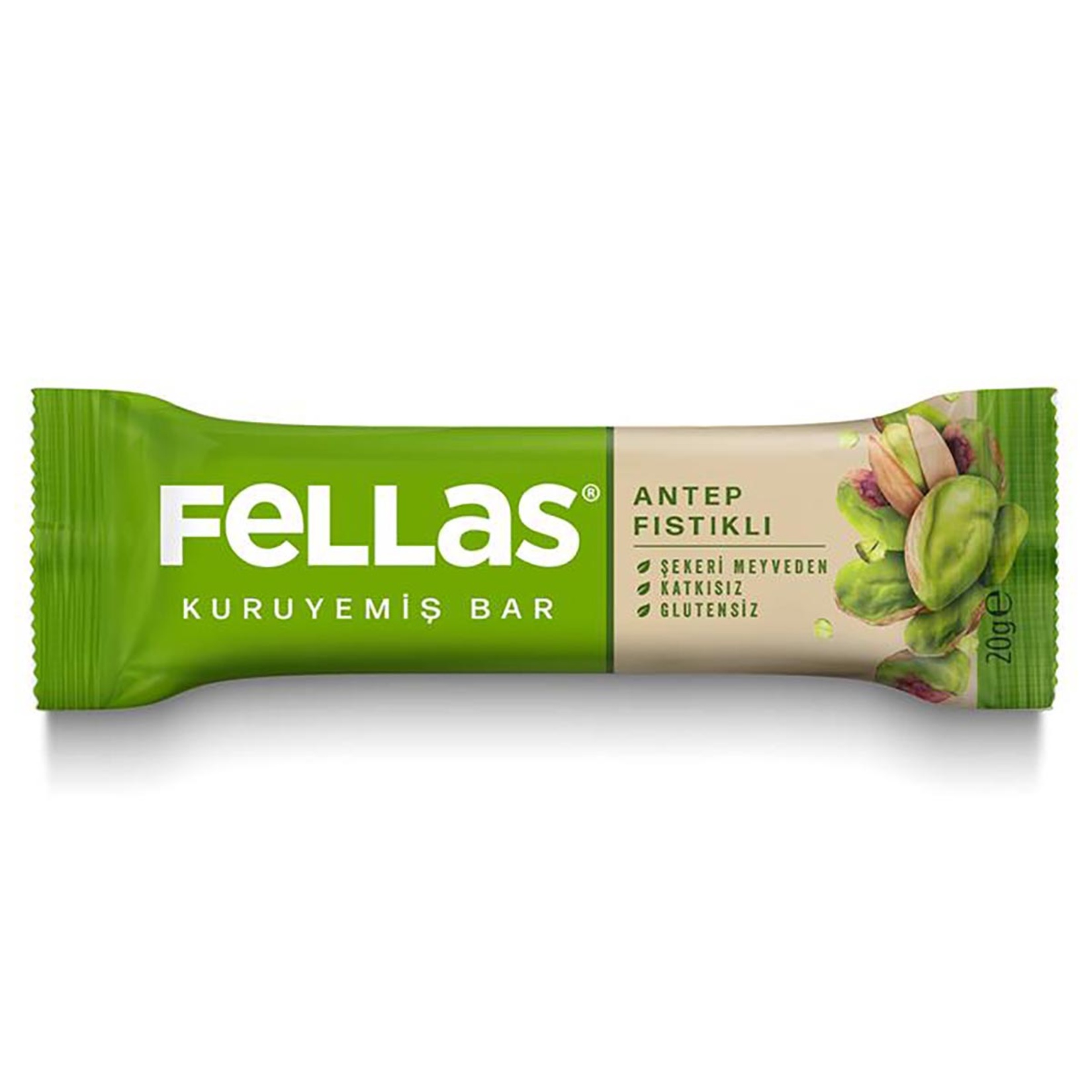 Fellas Antep Fıstıklı Kuruyemiş Bar 20 G - Görsel 1