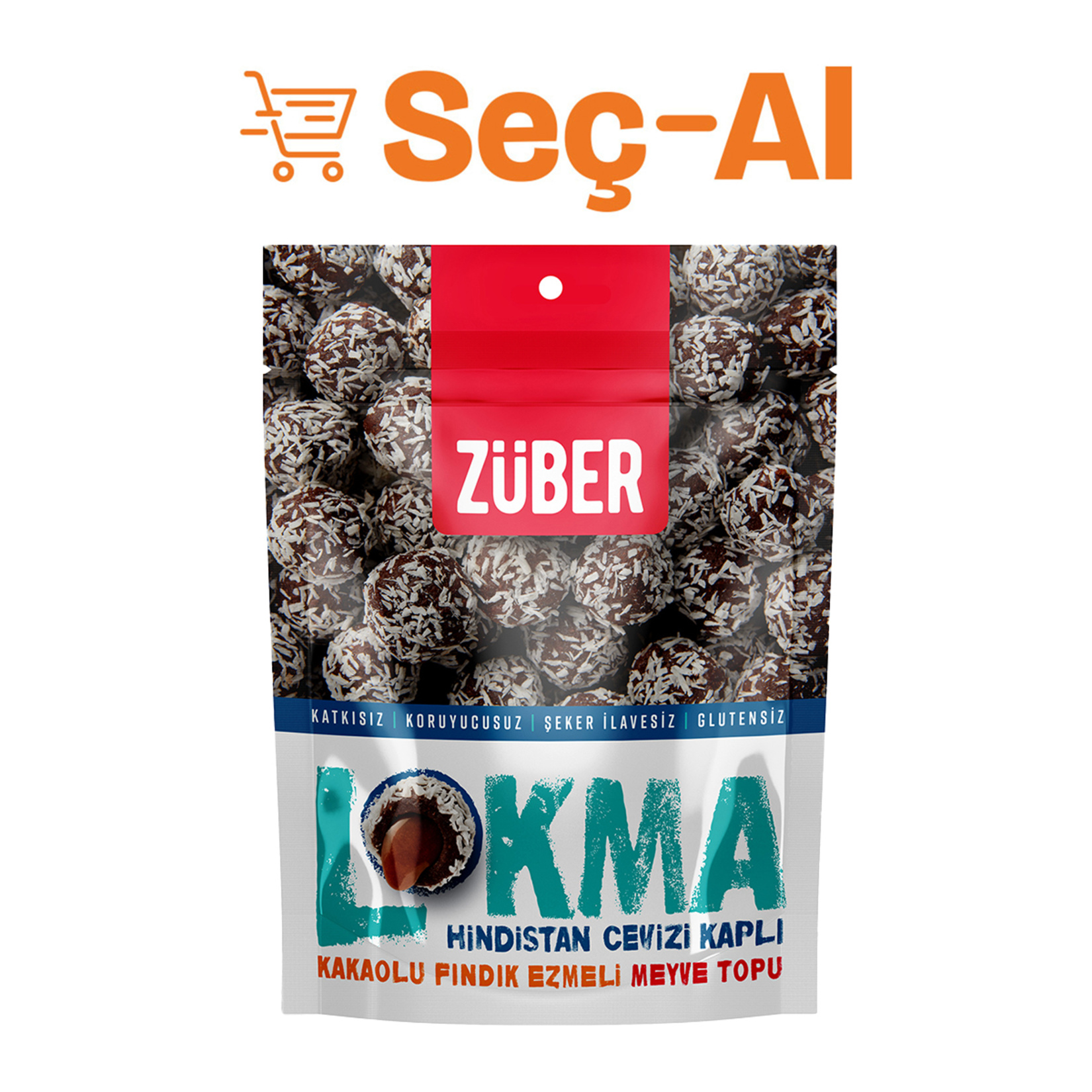 Züber Lokma Hindistan Cevizi Kaplı Meyve Topu 96 G