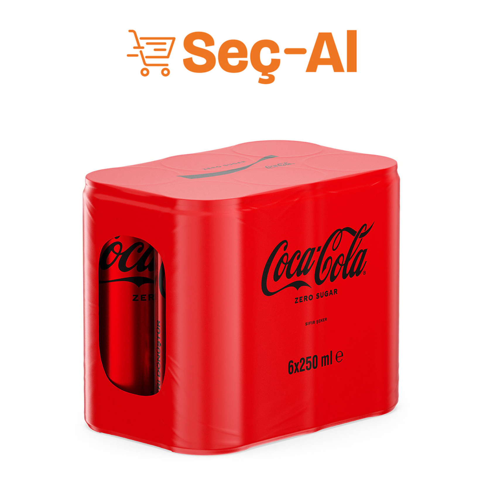 Coca-Cola Zero Sugar Kutu 6 x 250 Ml