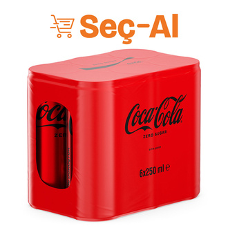 Coca-Cola Zero Sugar Kutu 6 x 250 Ml