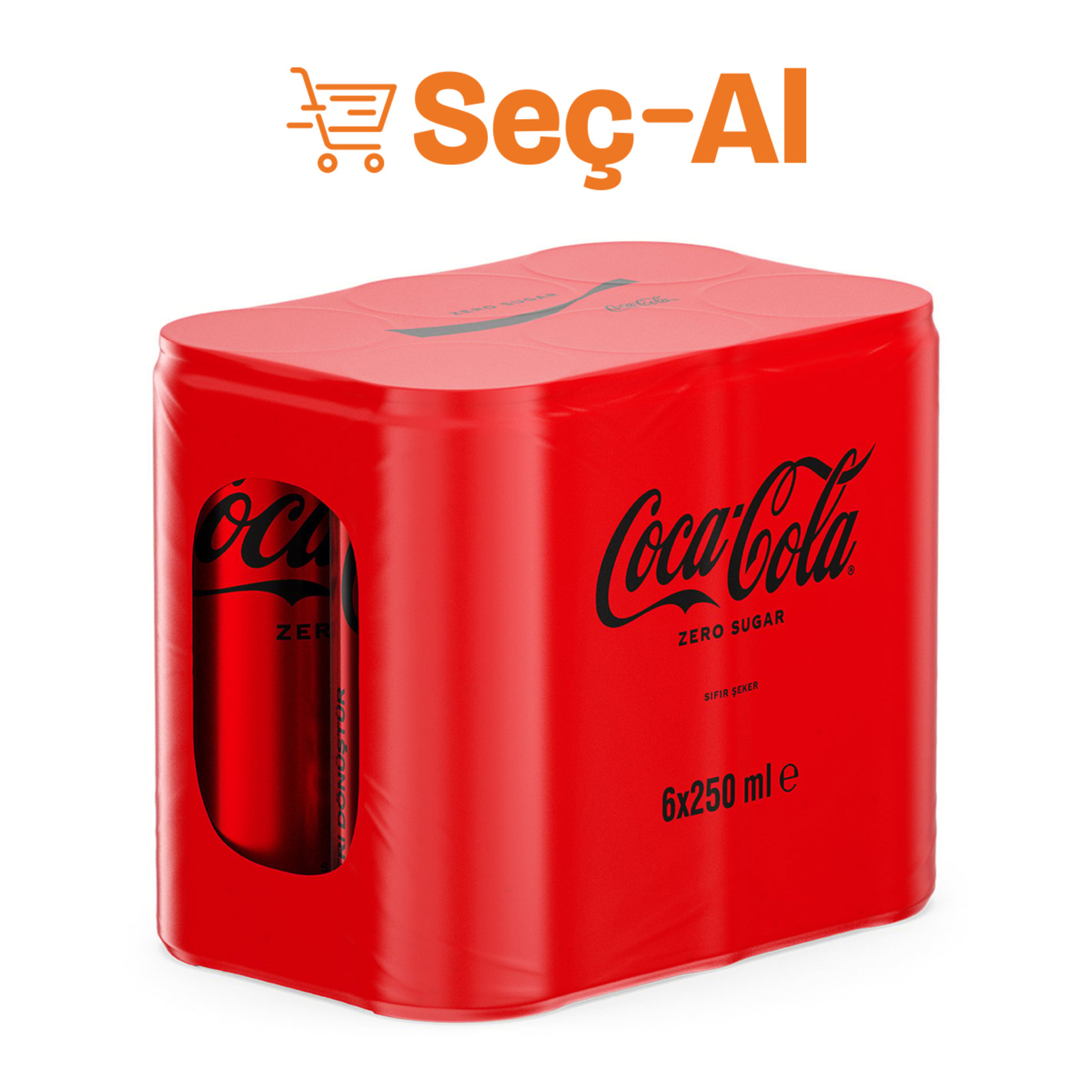 Coca-Cola Zero Sugar Kutu 6 x 250 Ml