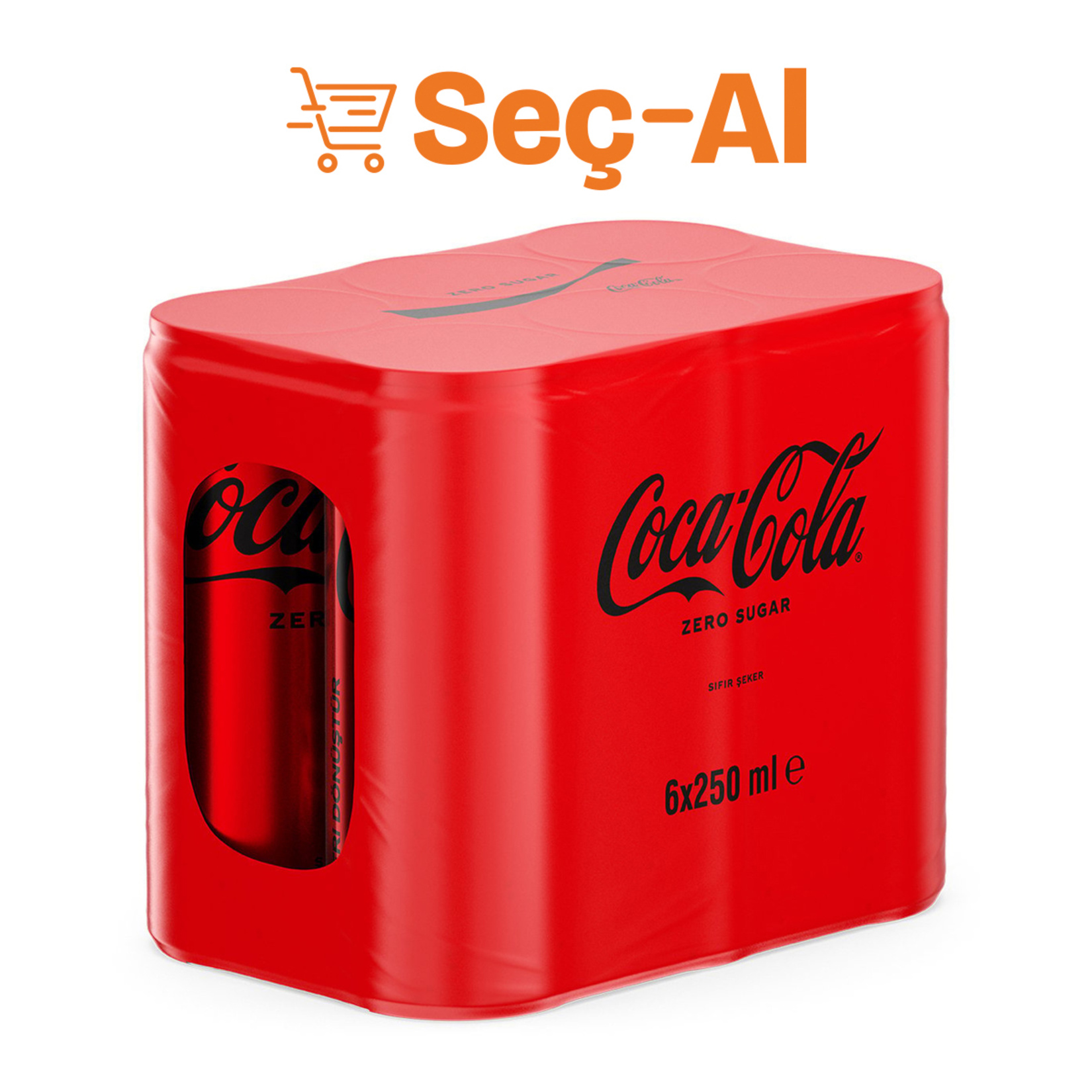 Coca-Cola Zero Sugar Kutu 6 x 250 Ml