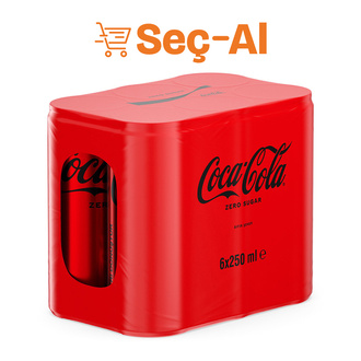 Coca-Cola Zero Sugar Kutu 6 x 250 Ml