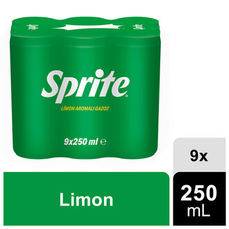 Sprite Limon Aromalı Gazoz 9X250 Ml
