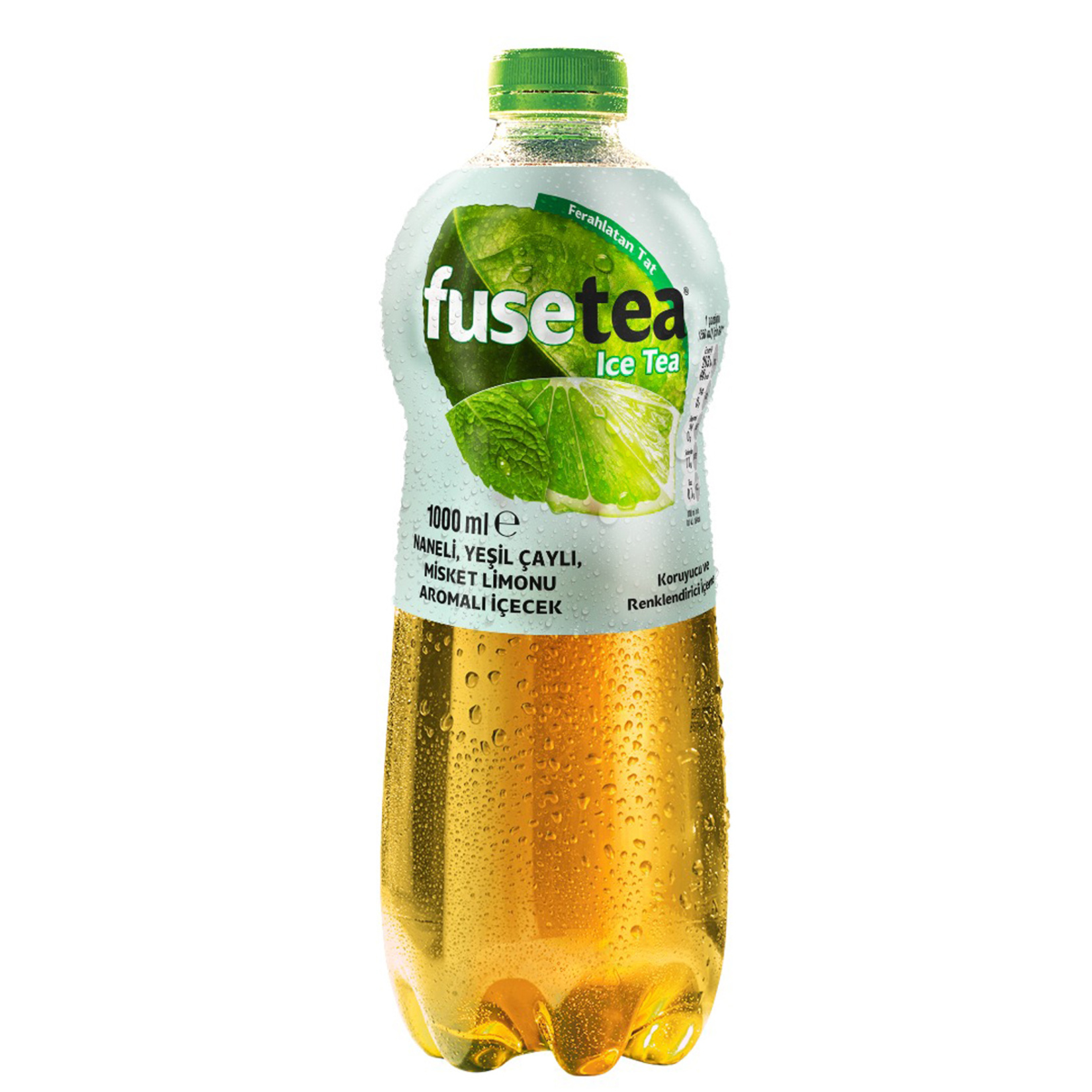 Fuse Tea Nane Yeşil Çay Misket Limon Aromalı Soğuk Çay Pet 1 L