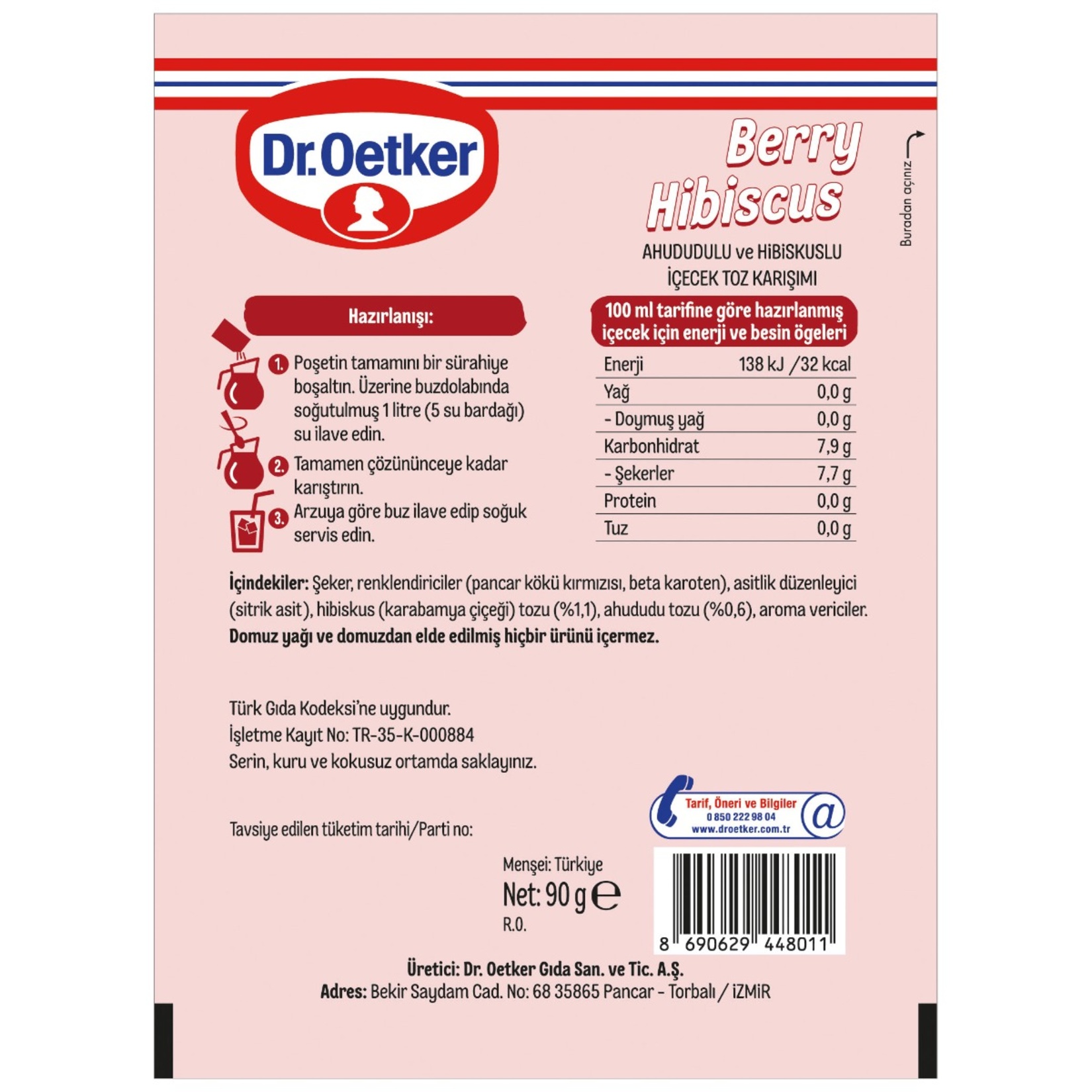 Dr.Oetker Berry Hibiskus 90 G - Görsel 2