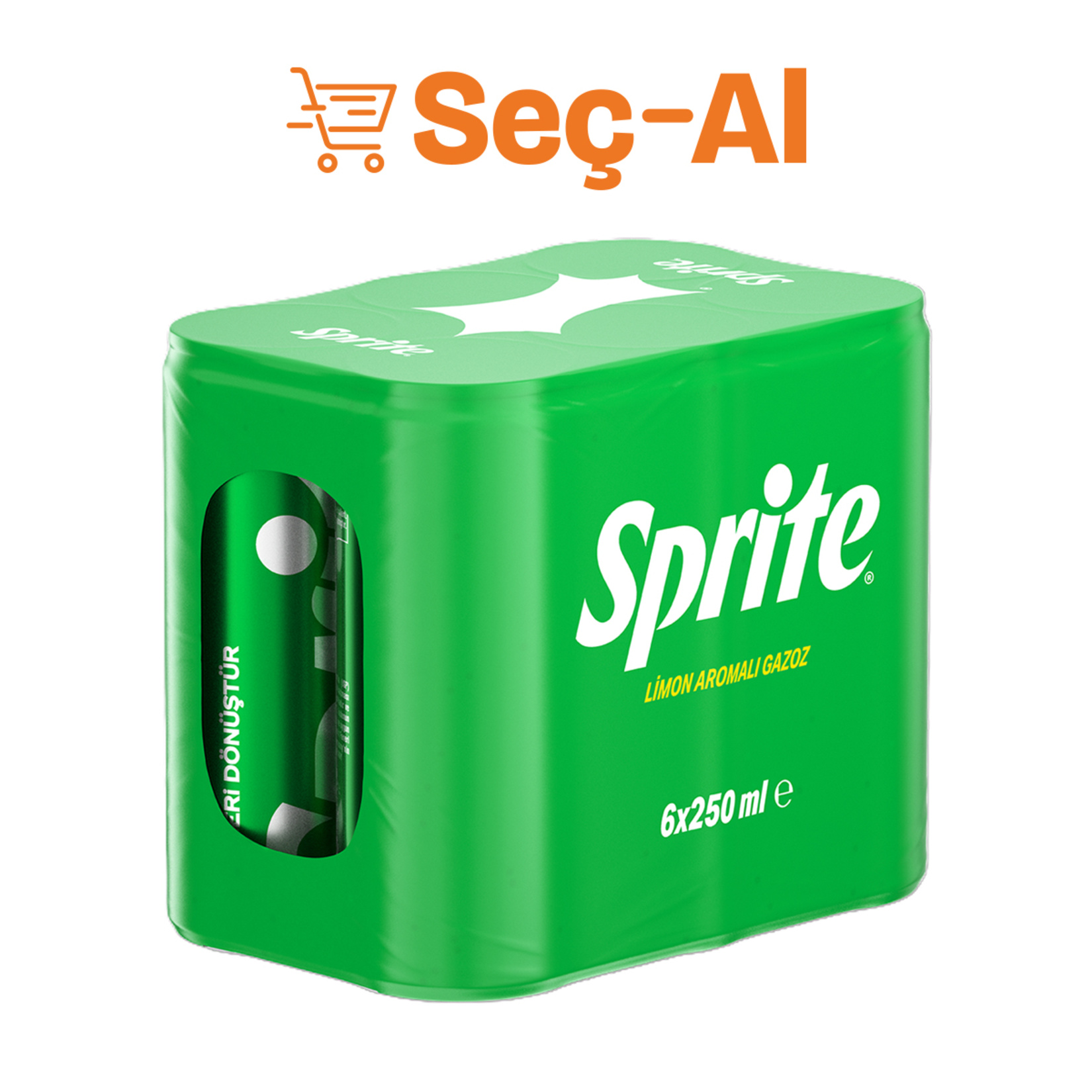 Sprite Limon Aromalı Gazoz Kutu 6 x 250 Ml - Görsel 1