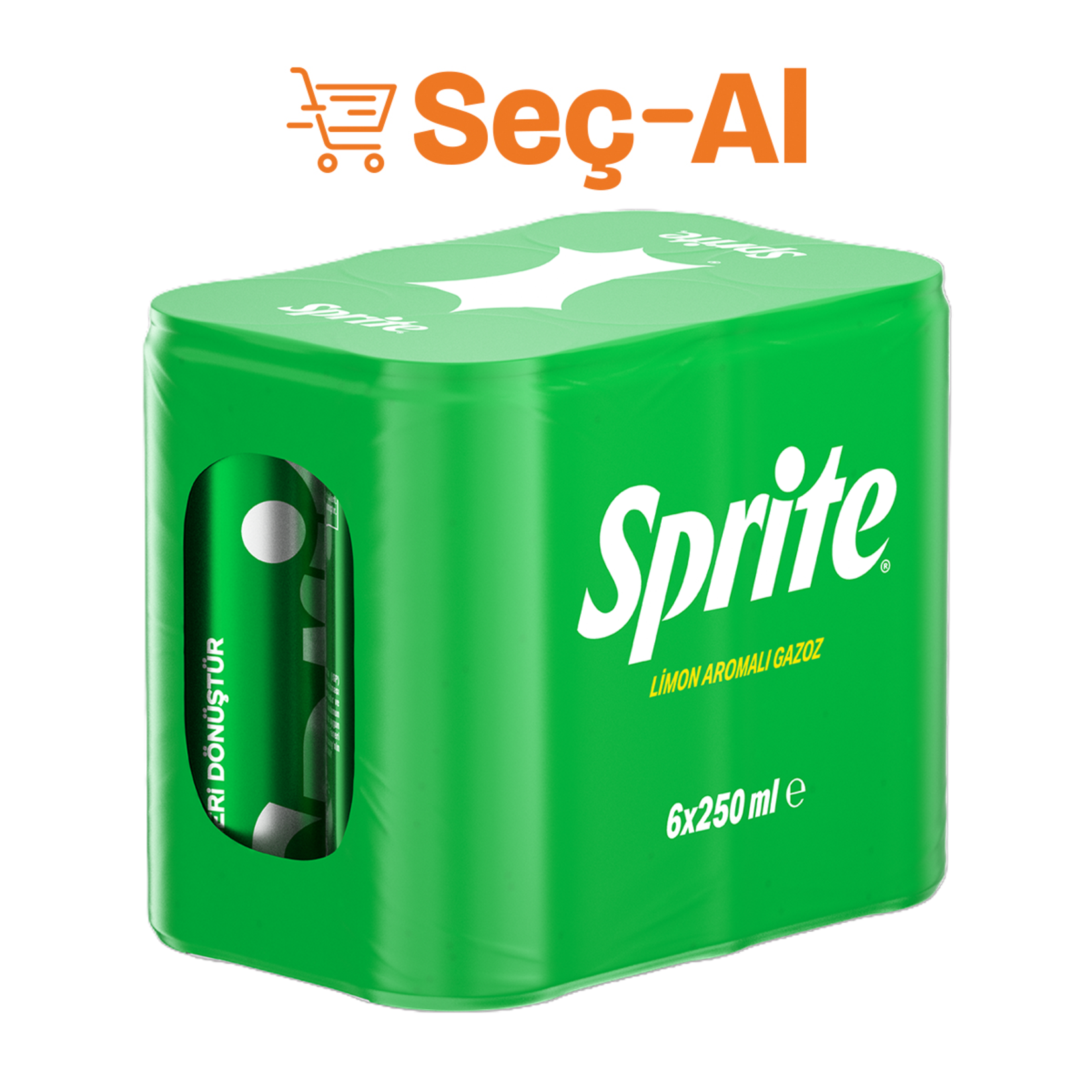 Sprite Limon Aromalı Gazoz Kutu 6 x 250 Ml - Görsel 1