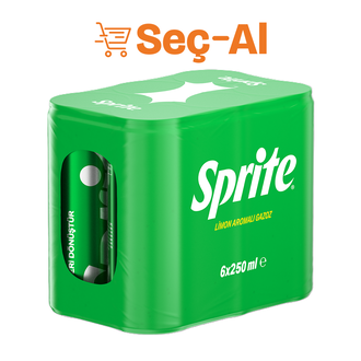 Sprite Limon Aromalı Gazoz Kutu 6 x 250 Ml