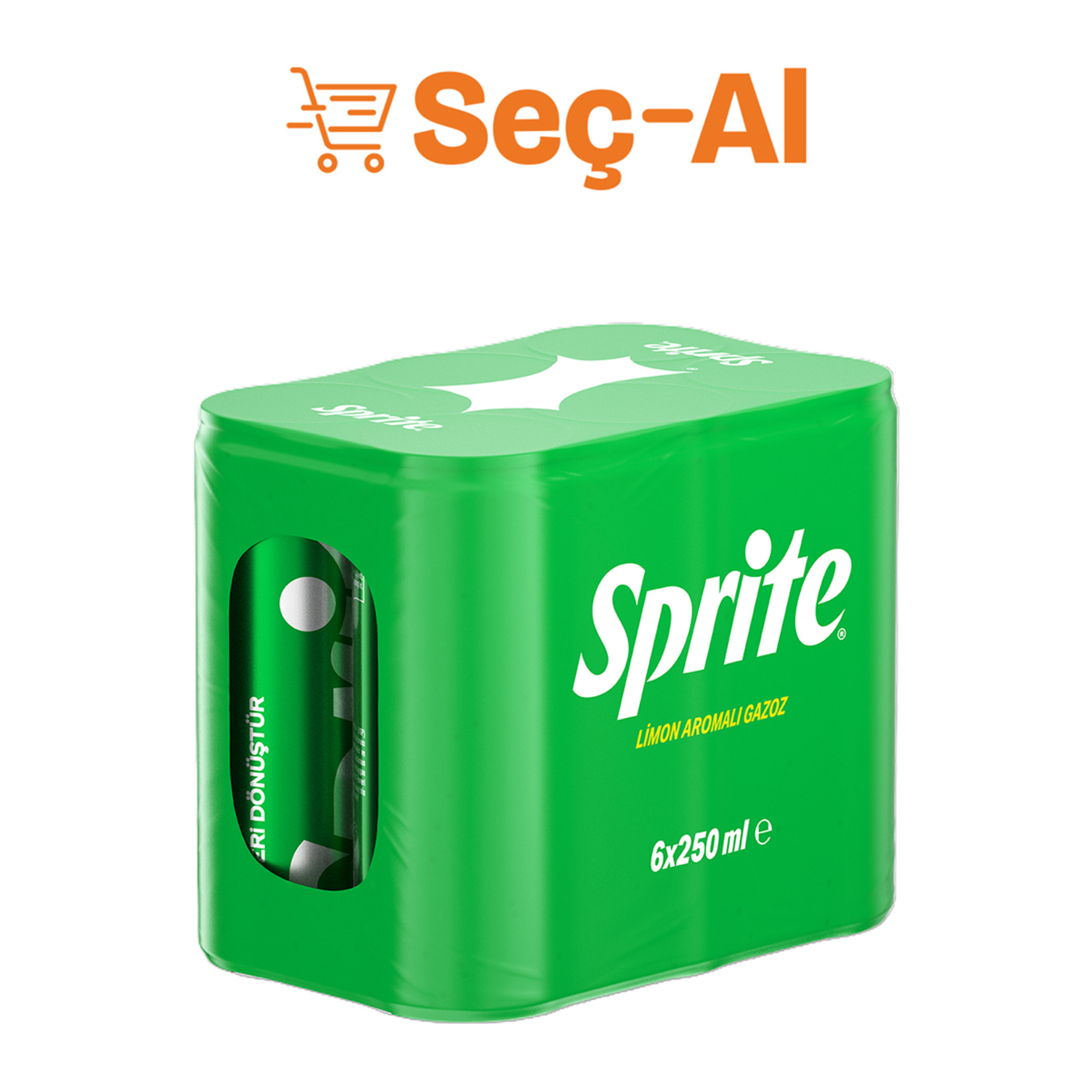 Sprite Limon Aromalı Gazoz Kutu 6 x 250 Ml - Görsel 1