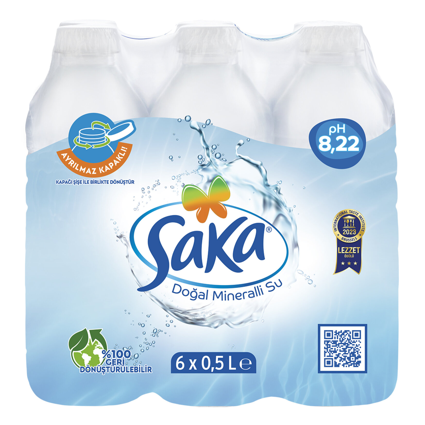 Saka Doğal Mineralli Su 6 x 500 Ml
