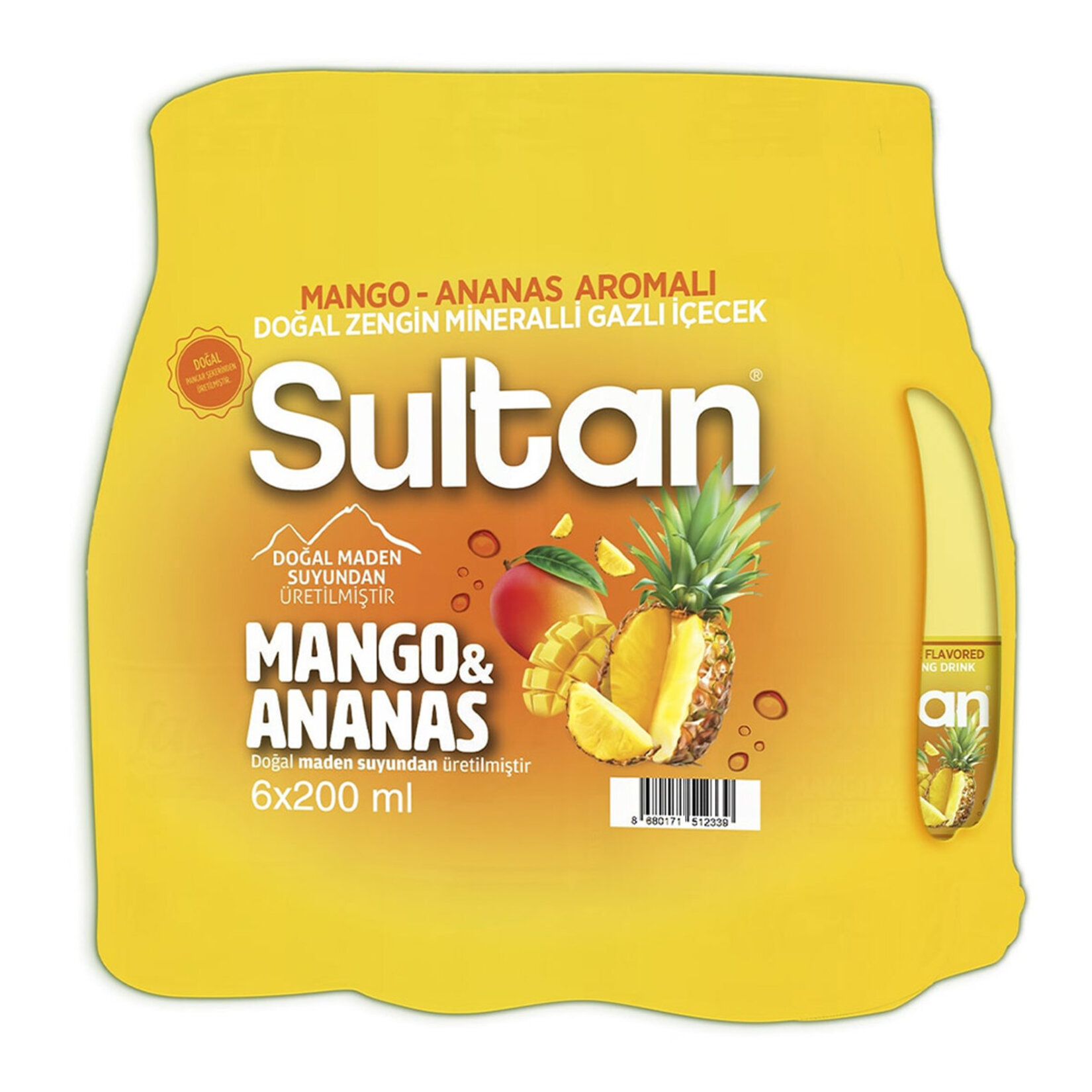 Sultan Mango Ananas Aromalı Mineralli İçecek 6 x 200 Ml