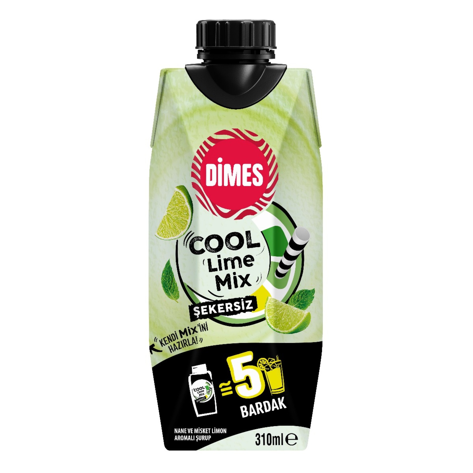 Dimes Cool Lime Mix Şekersiz 310 Ml