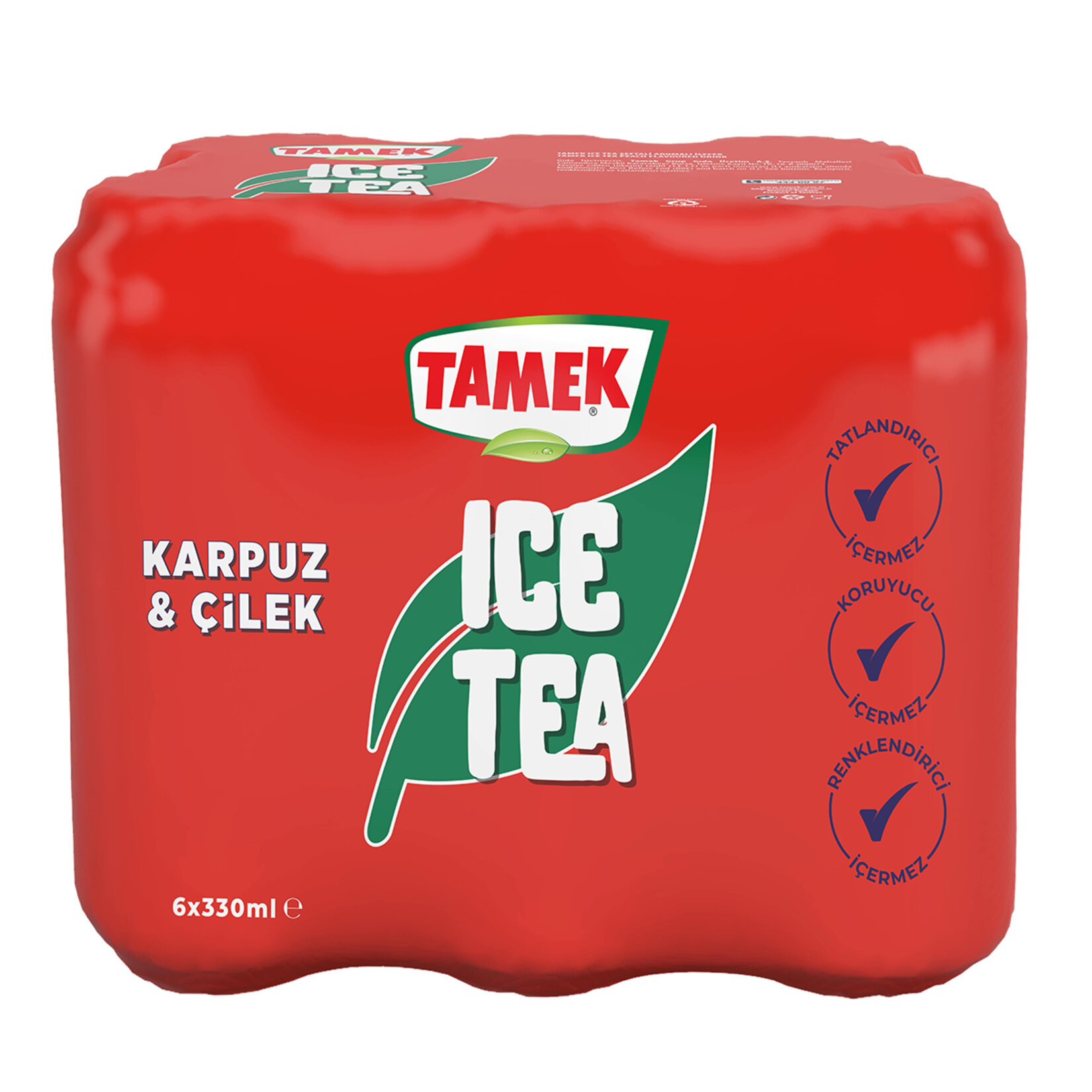 Tamek Ice Tea Karpuz-Çilek Aromalı İçecek 6x330 Ml