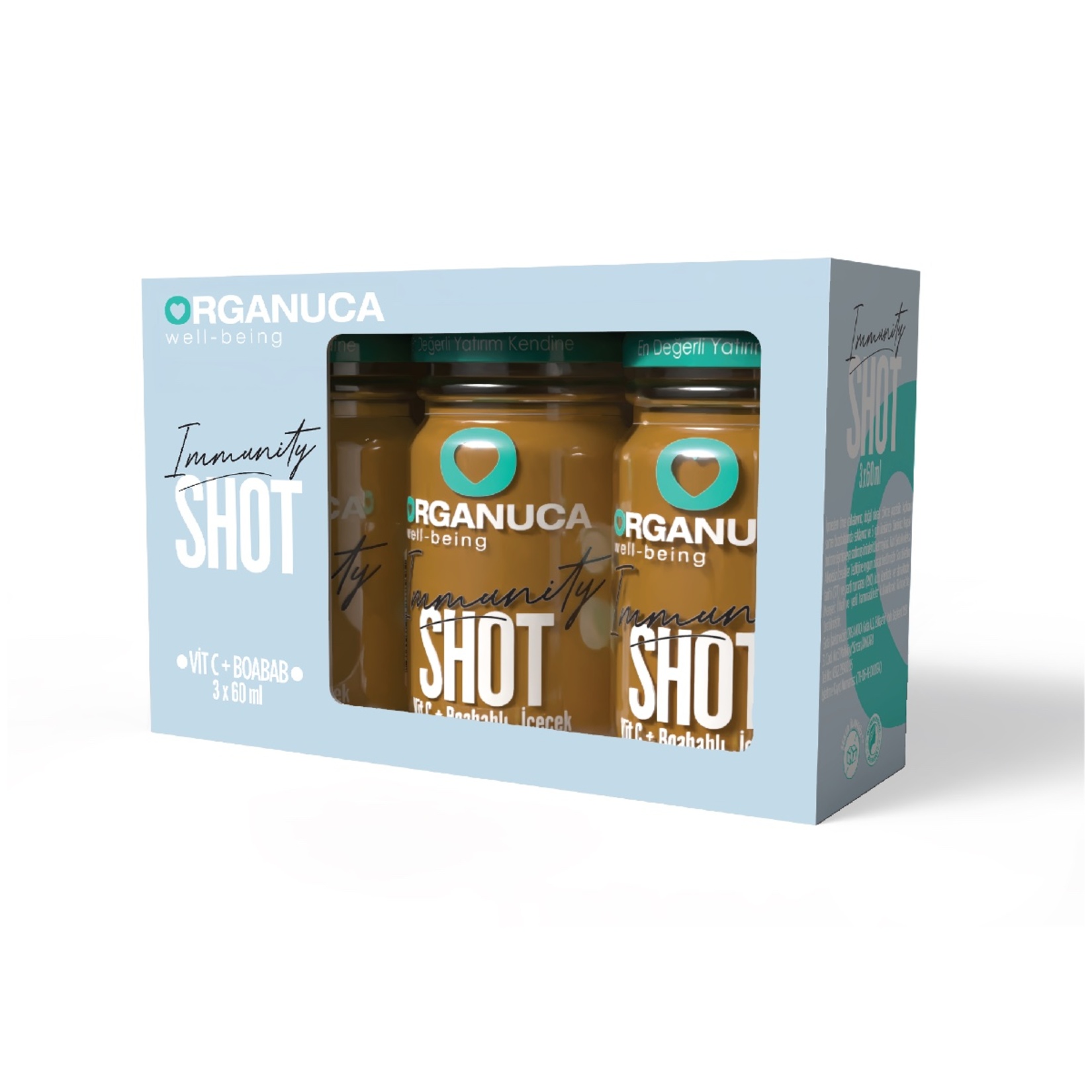 Organuca 3'lü Immunity Shot 3 x 60 Ml