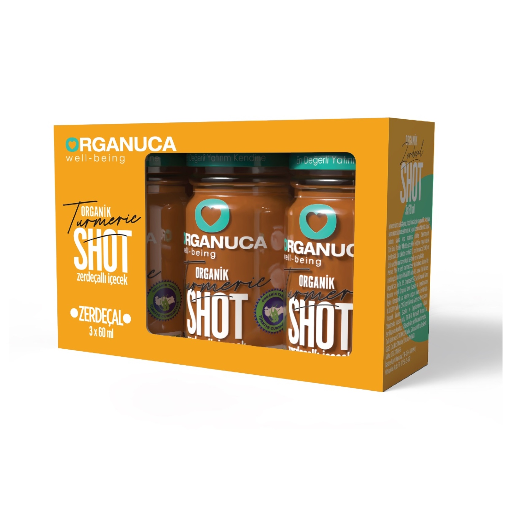 Organuca Zerdeçallı İçecek Shot 3 x 60 Ml