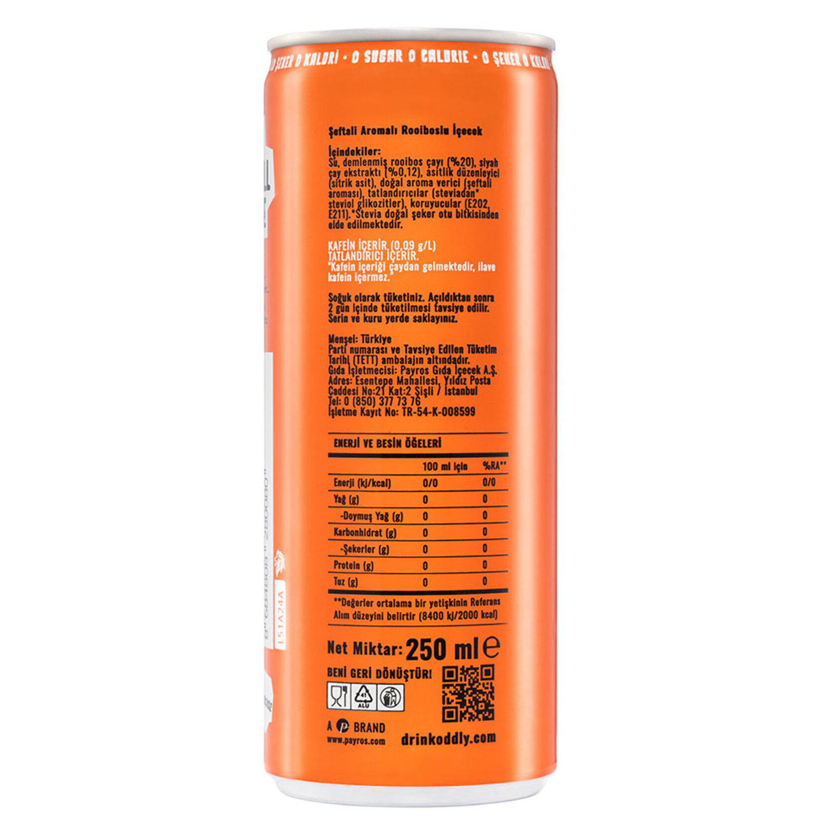 Oddly Şeftali Rooıbos Soğuk Çay 250 Ml - Görsel 2