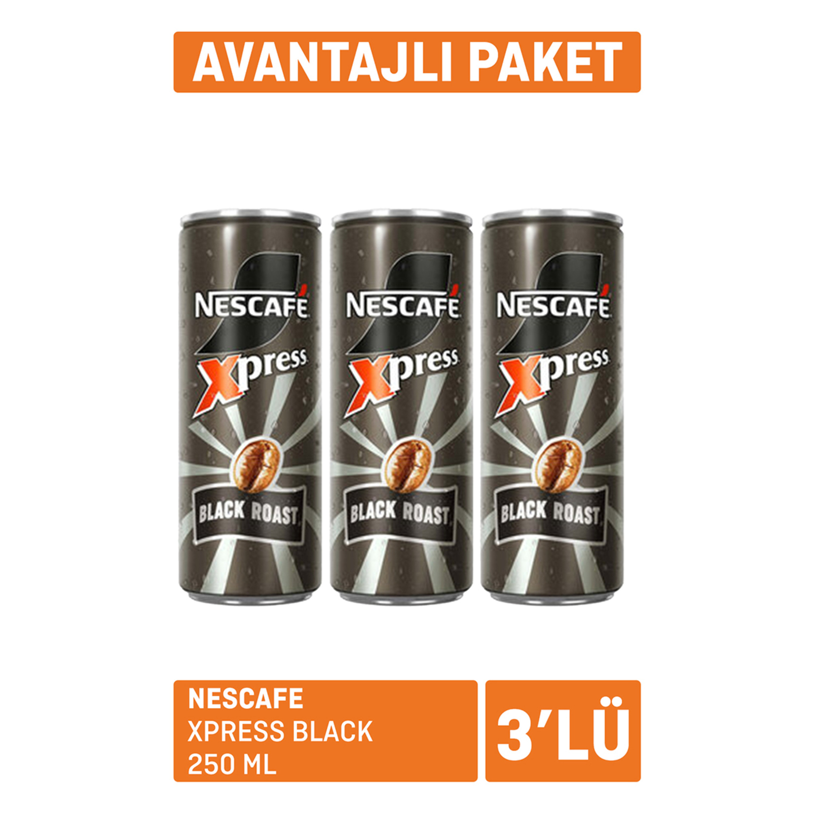 Nescafe Xpress Black 3 x 250 Ml
