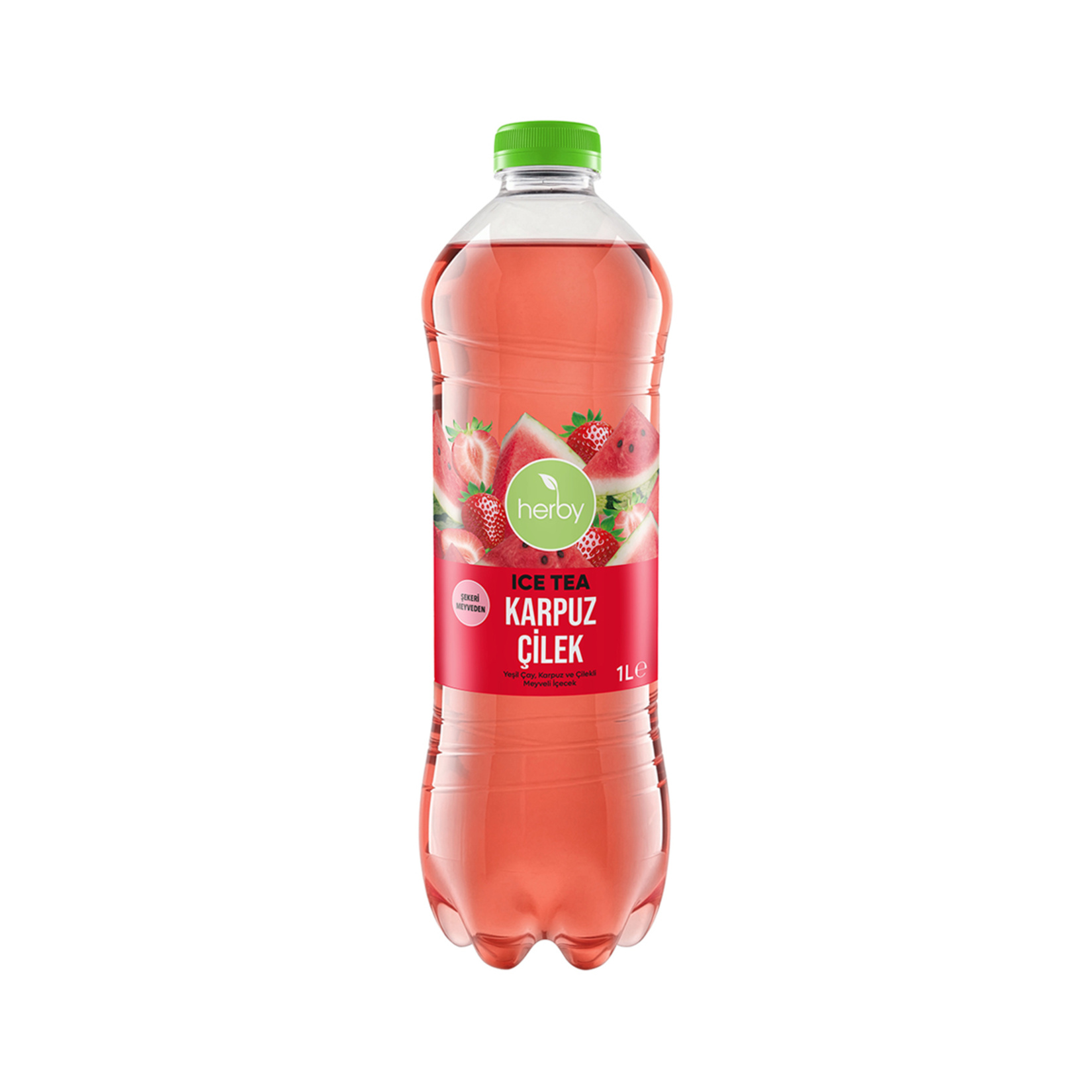 Herby Ice Tea Karpuz Çilek 1 L - Görsel 1