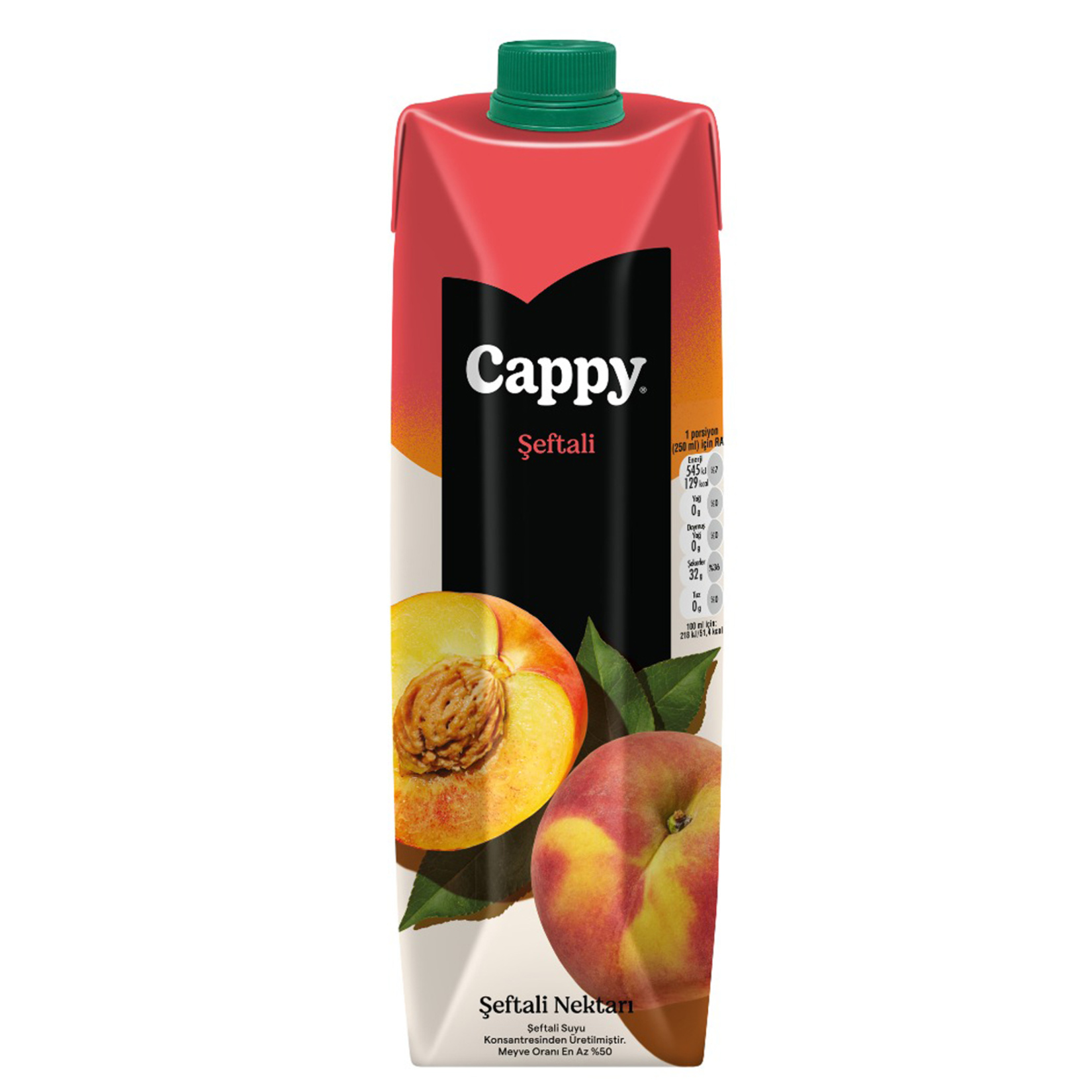 Cappy Şeftali Nektarı Karton Kutu 1 L