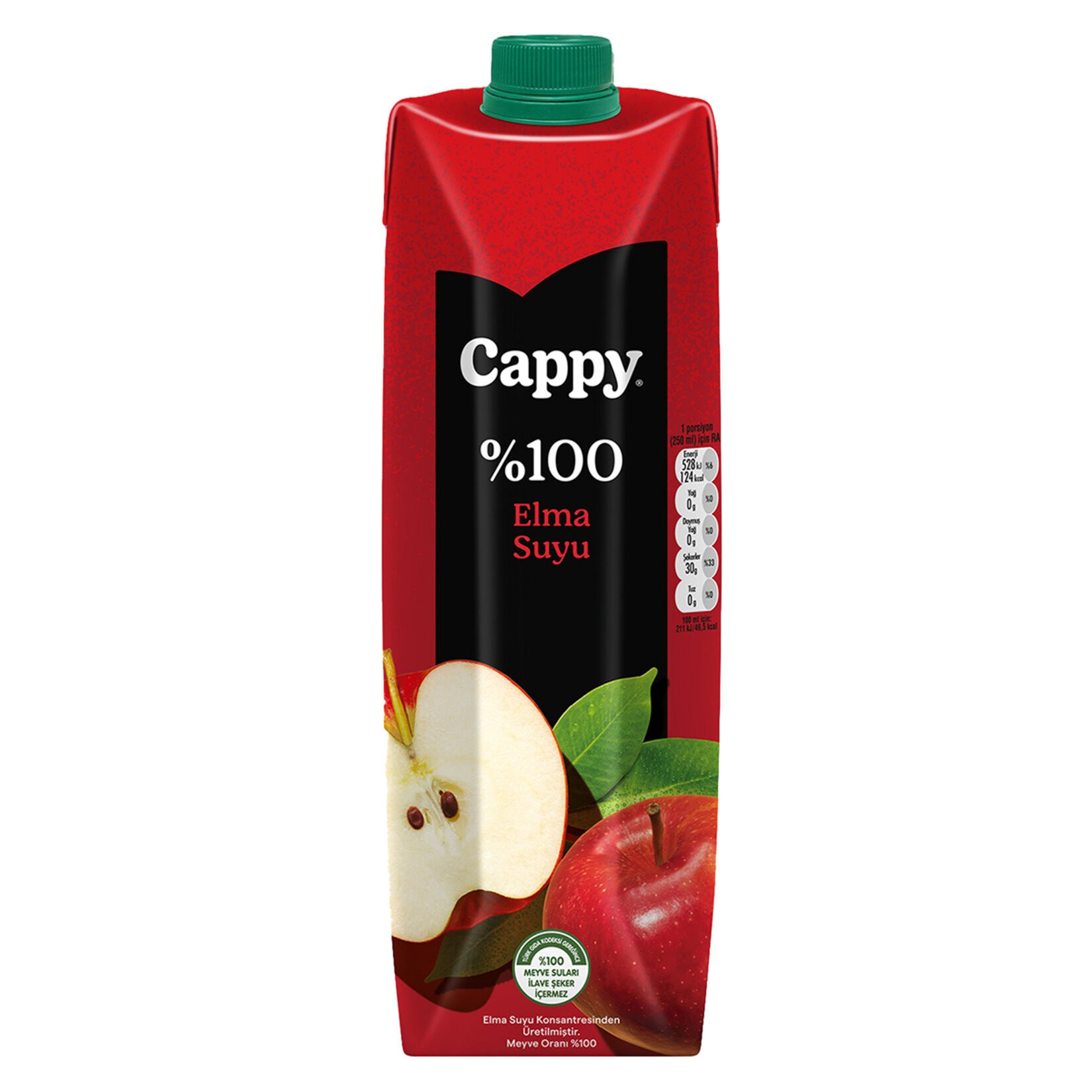 Cappy %100 Elma Suyu Karton Kutu 1 L