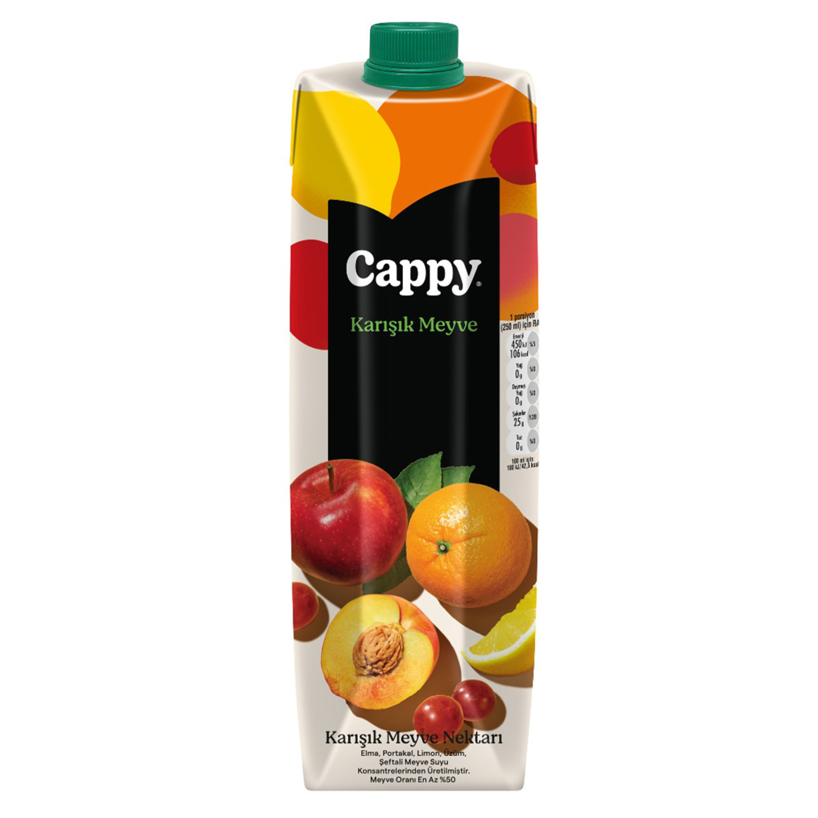 Cappy Karışık Meyve Nektarı Karton Kutu 1 L - Görsel 1