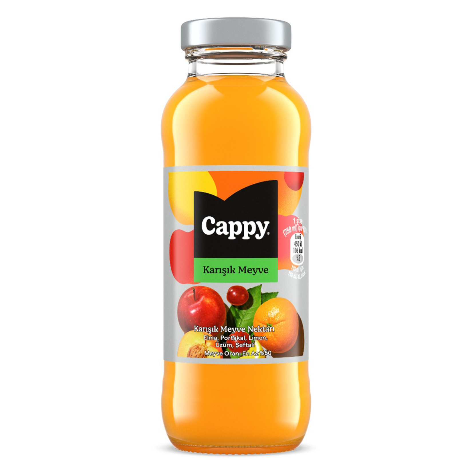 Cappy Karışık Meyve Nektarı Cam Şişe 250 Ml