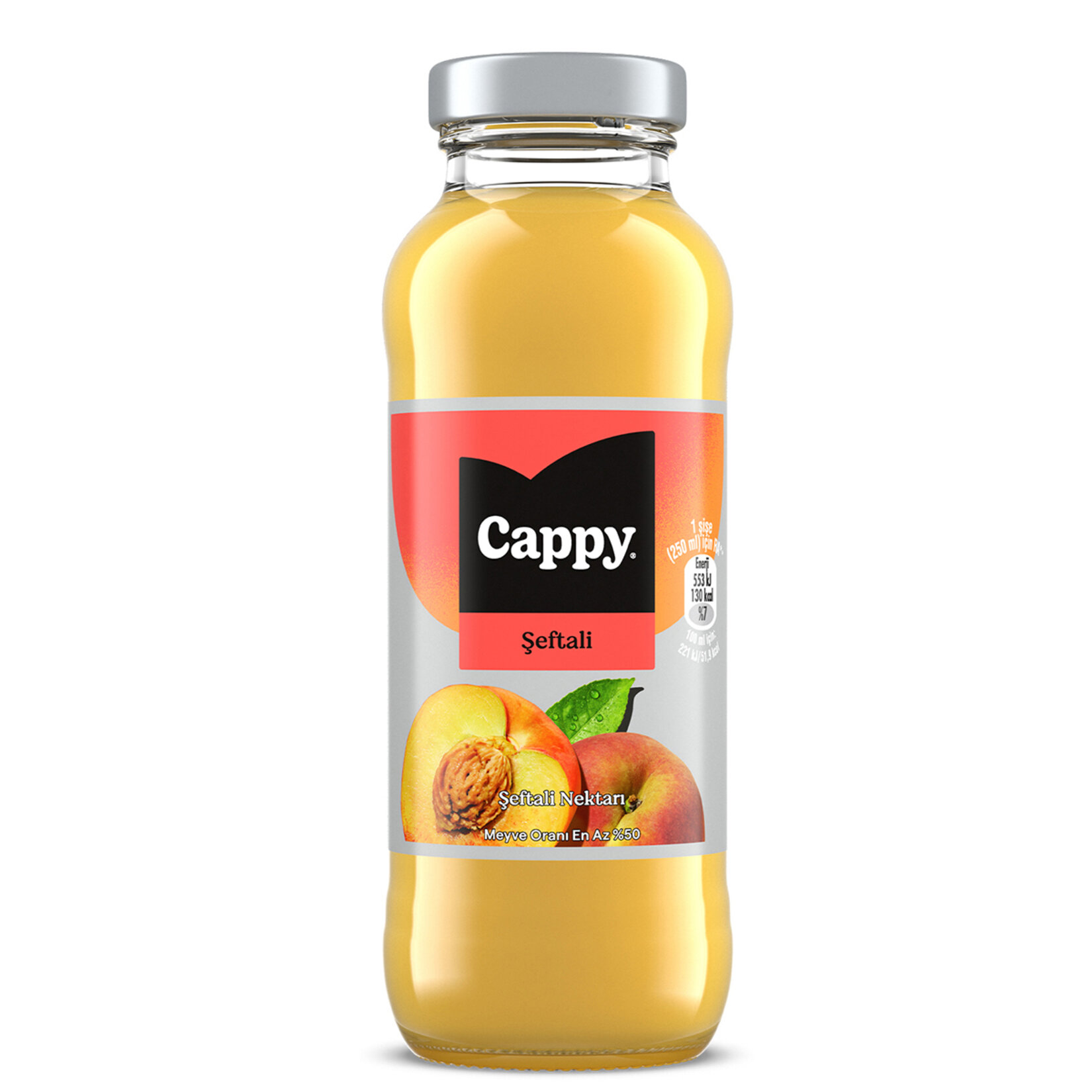 Cappy Şeftali Nektarı Cam Şişe 250 Ml