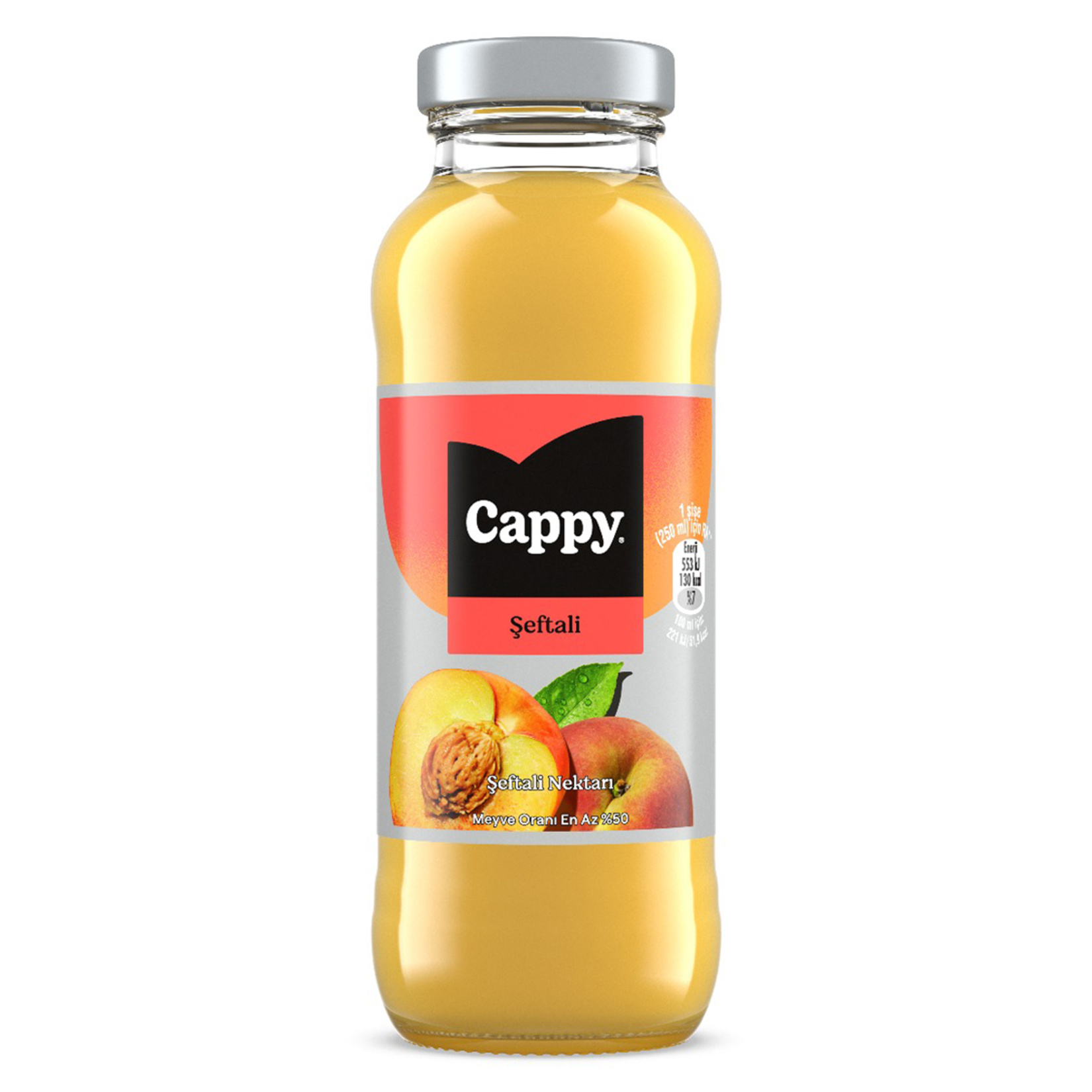 Cappy Şeftali Nektarı Cam Şişe 250 Ml