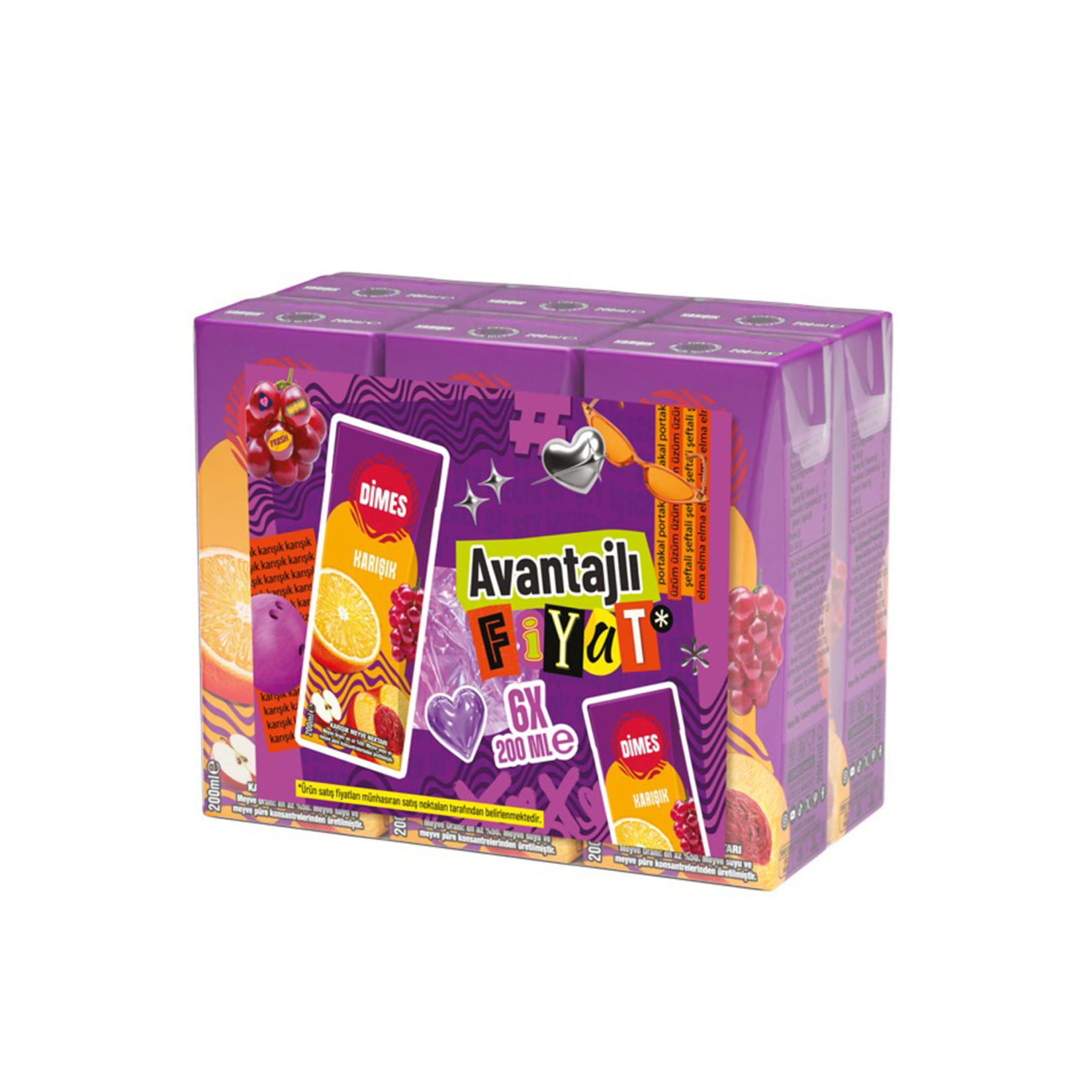 Dimes Karışık Nektar 6X200 Ml