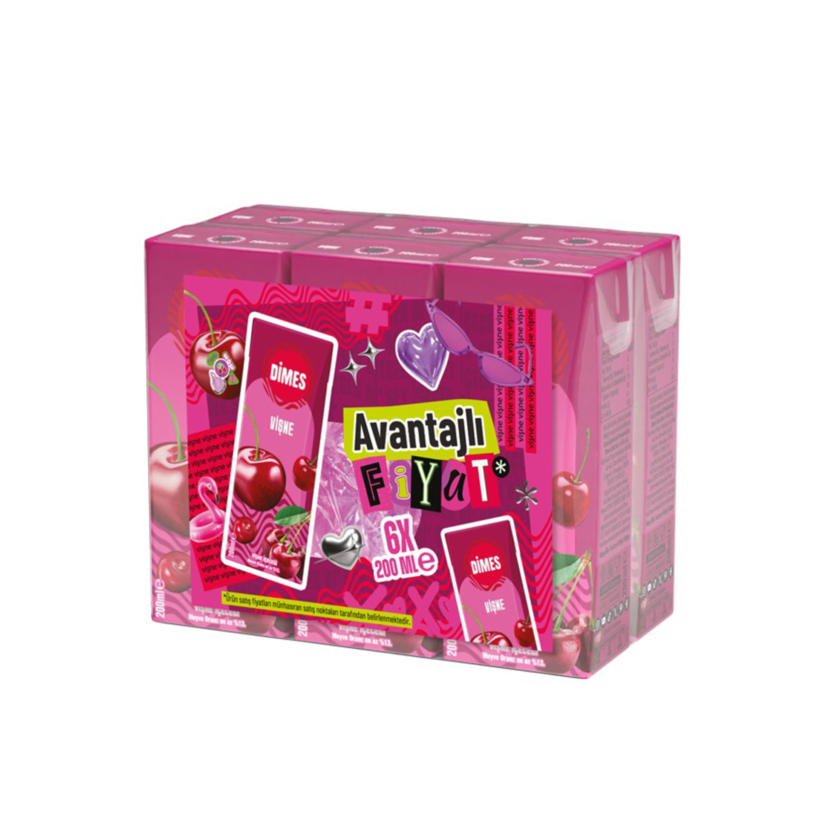 Dimes Vişne Nektarı 6X200 Ml