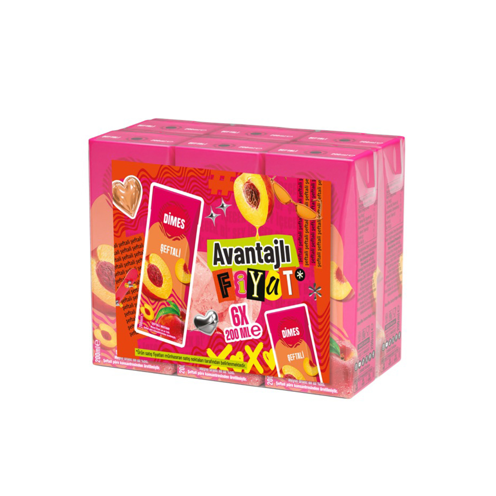 Dimes Şeftalı Nektarı 6x200 Ml