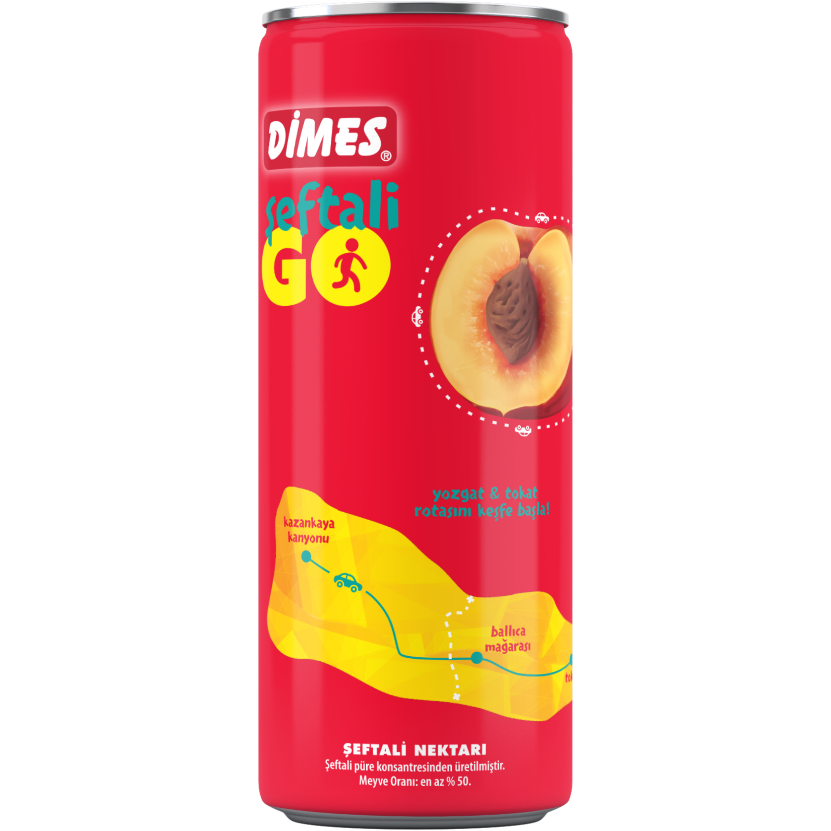 Dimes Go Şeftali Nektarı Kutu 330 Ml