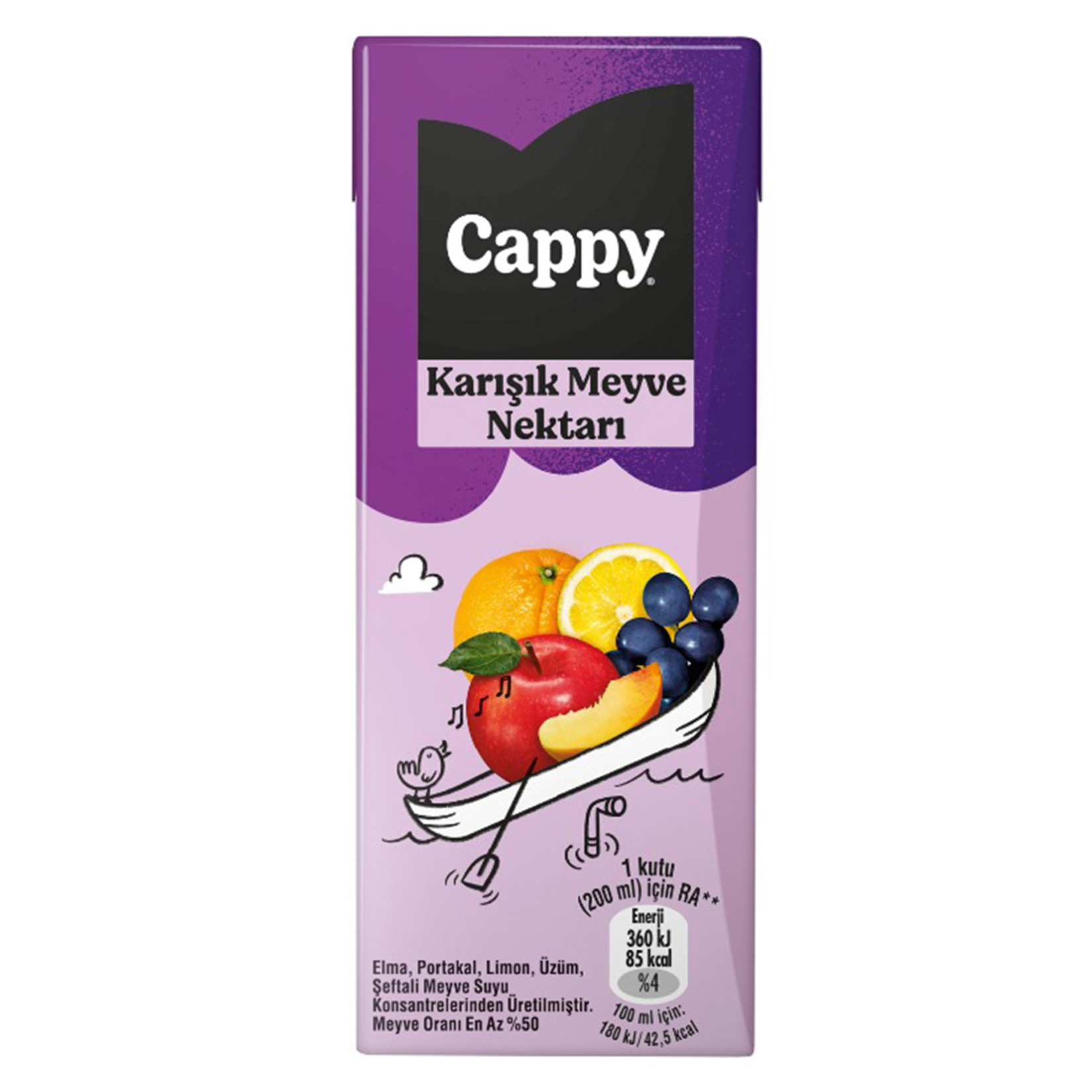 Cappy Karışık Meyve Nektarı Karton Kutu 200 ML