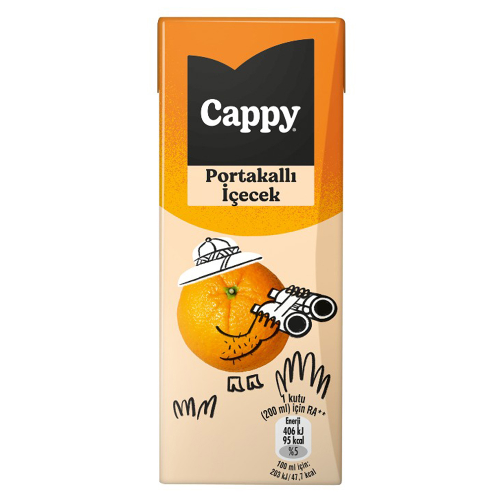 Cappy Portakallı İçecek Karton Kutu 200 ML