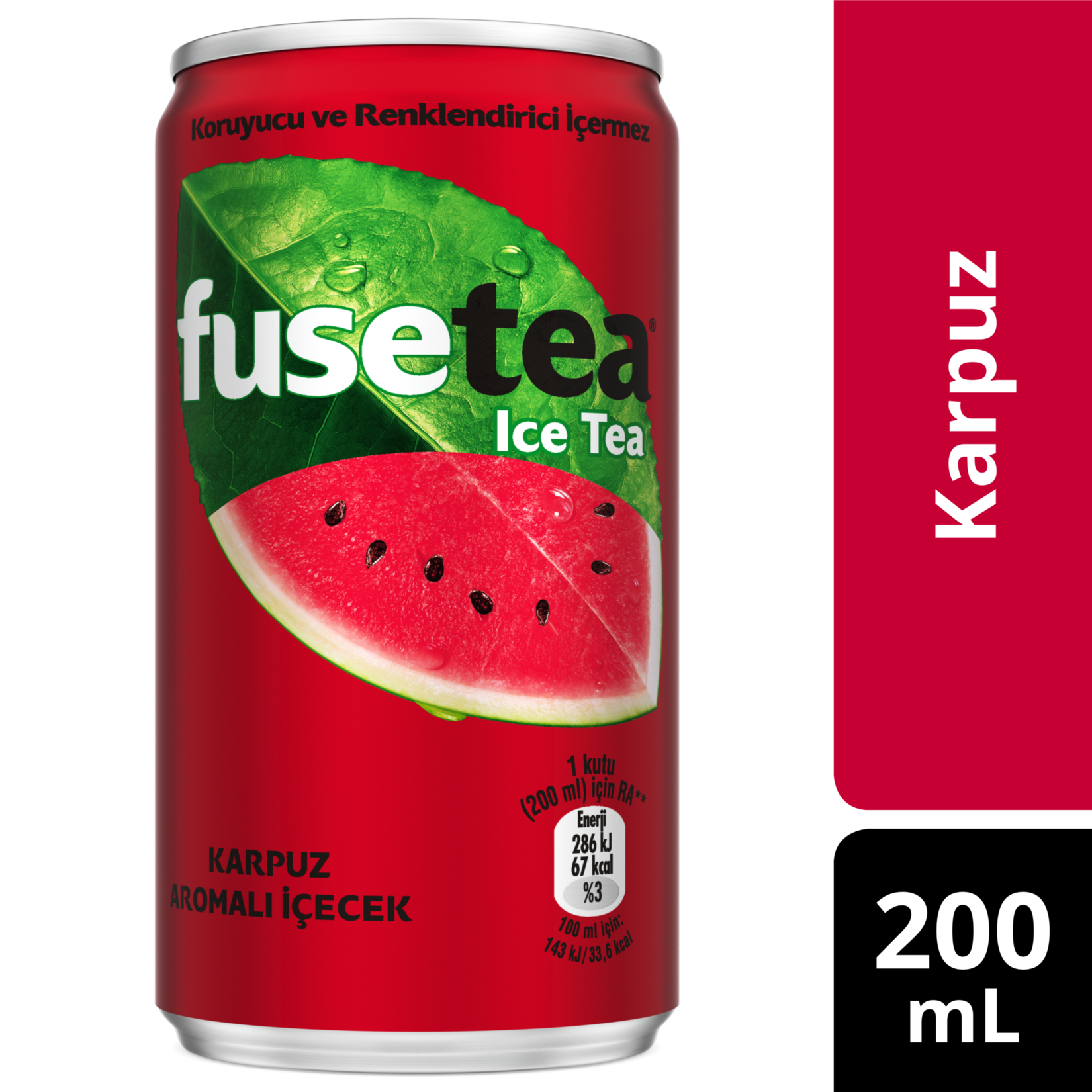 Fuse Tea Soğuk Çay Karpuz Aromalı İçecek Kutu 200 Ml - Görsel 1