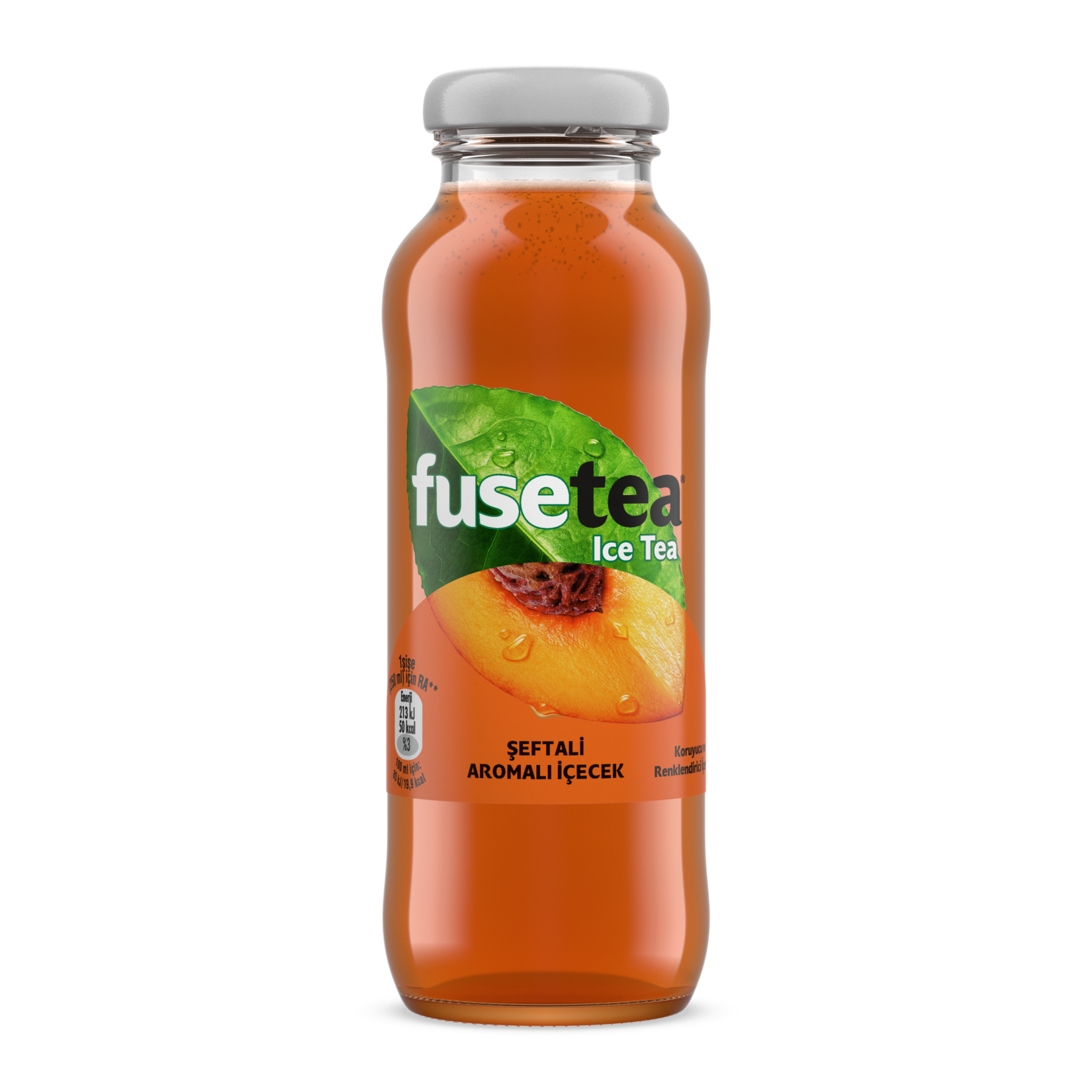 Fuse Tea Şeftali Aromalı Soğuk Çay Cam Şişe 250 ML