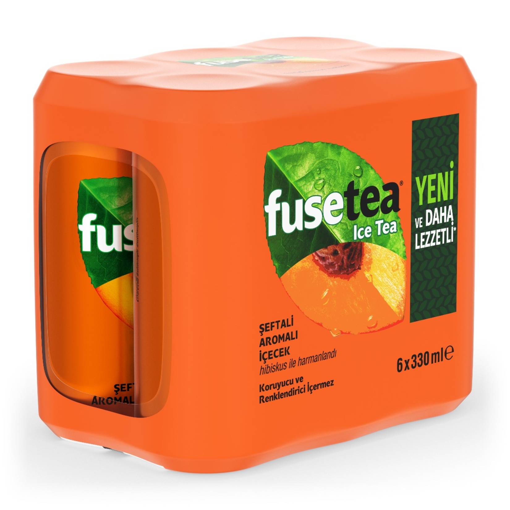 Fuse Tea Şeftali Aromalı Soğuk Çay Kutu 6x330 ML - Görsel 1