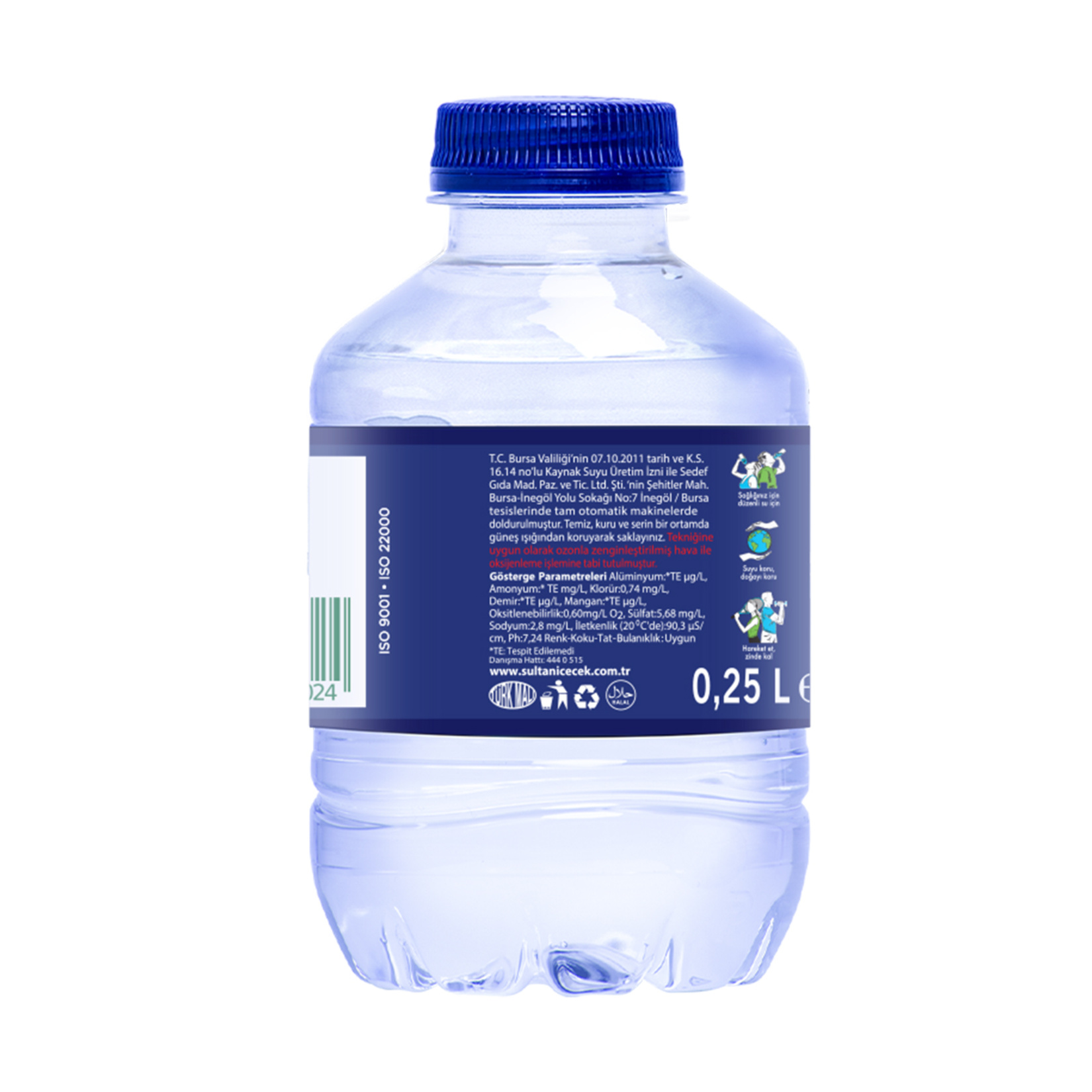 Sultan Doğal Kaynak Suyu Pet 12 x 250 Ml - Görsel 2