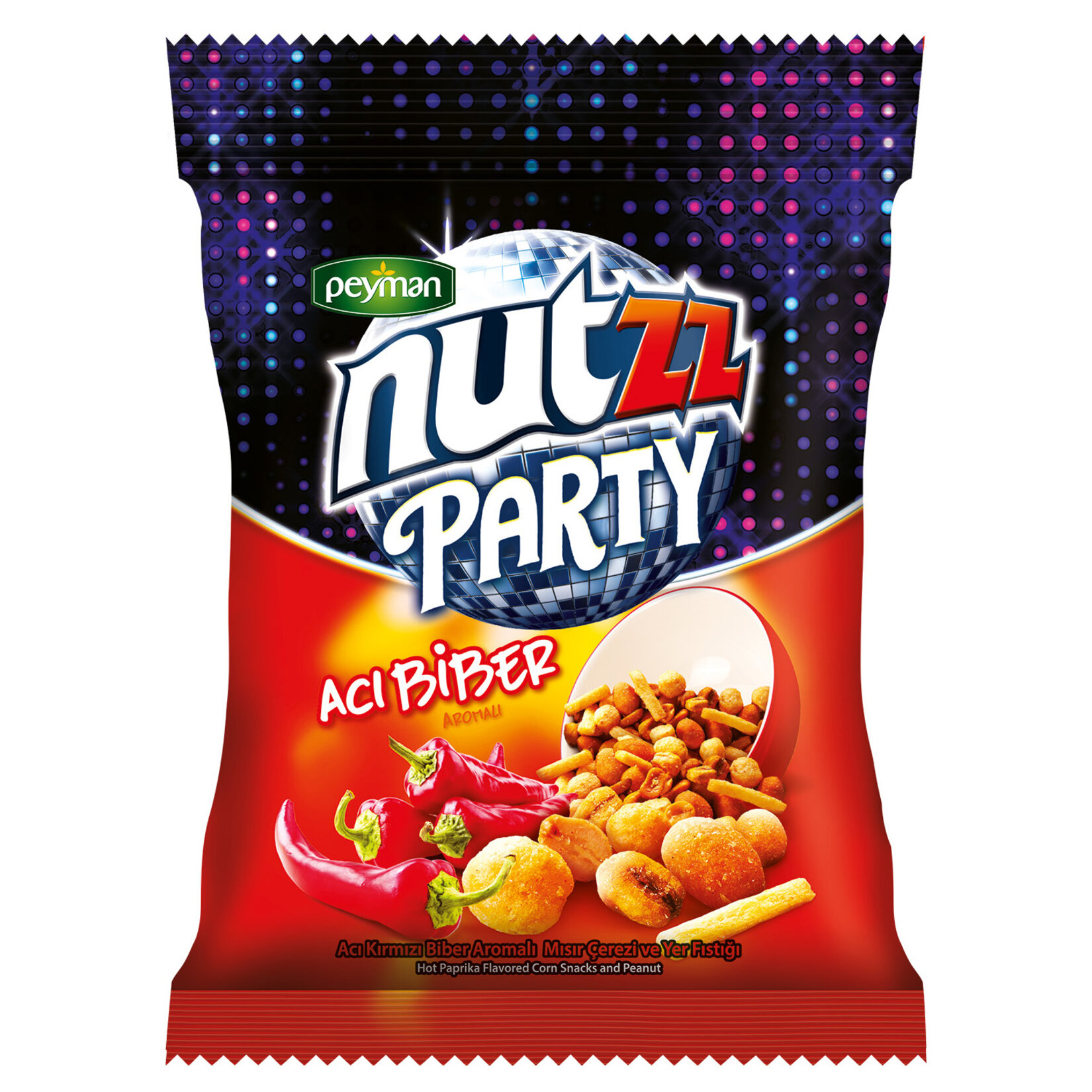 Peyman Nutzz Party Acı Biber Aromalı Mısır Çerezi 90 G