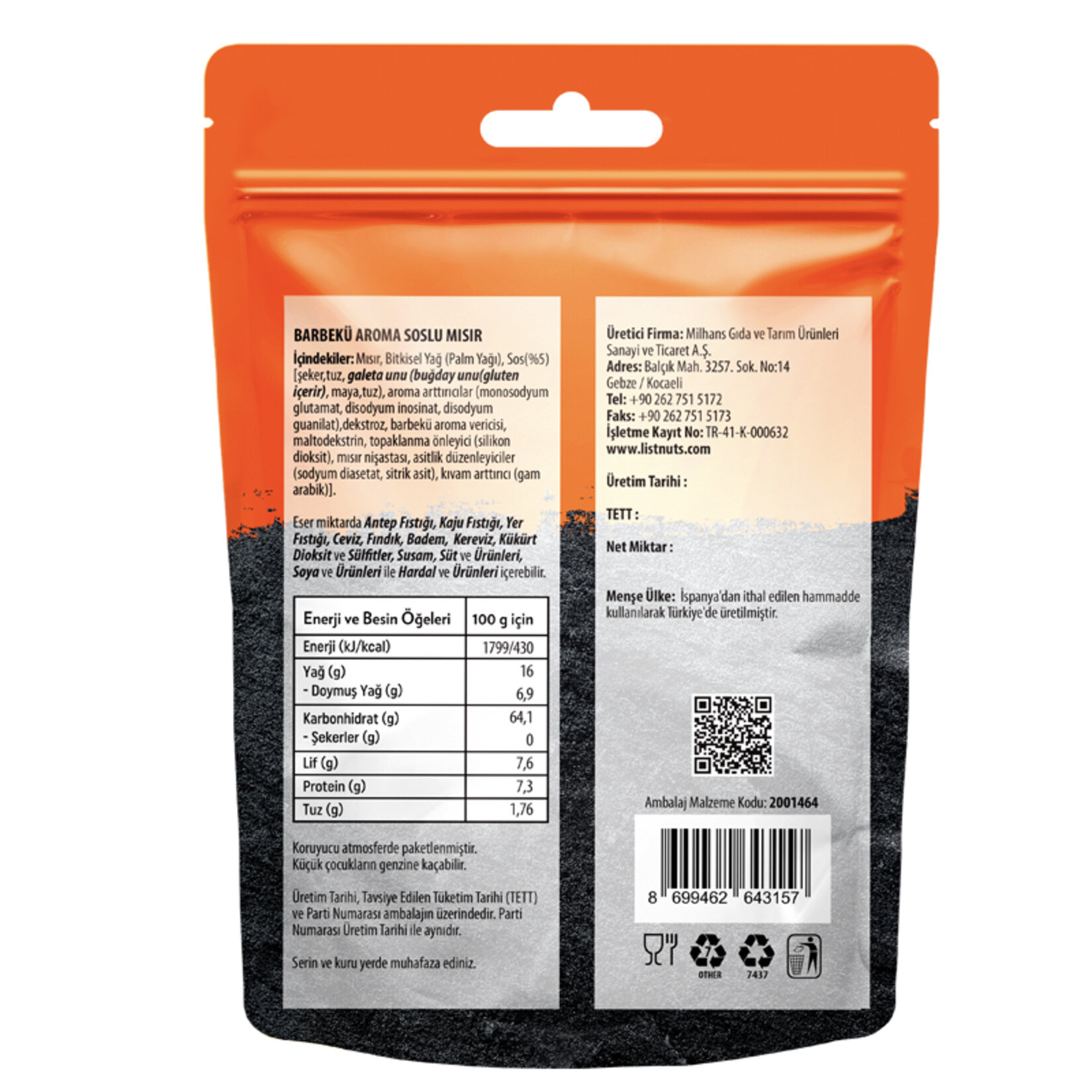 List Flavours Barbekü Soslu Mısır 75G - Görsel 2