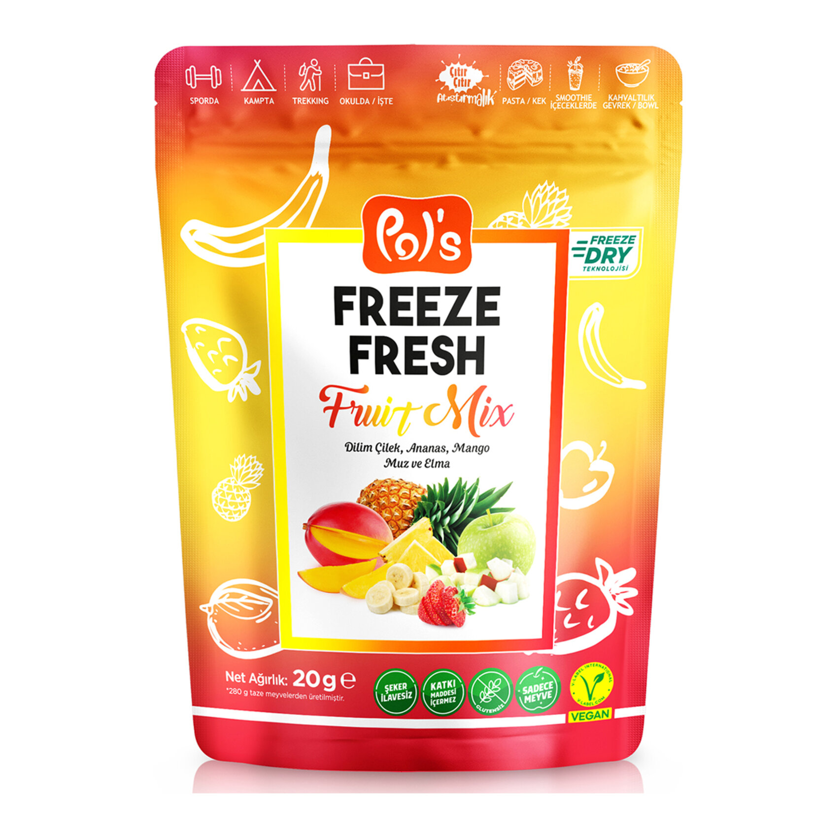 Pols Freeze Fresh Fruit Mix 20G - Görsel 1