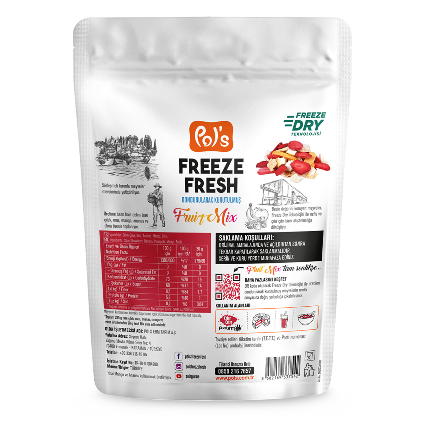 Pols Freeze Fresh Fruit Mix 20G - Görsel 2