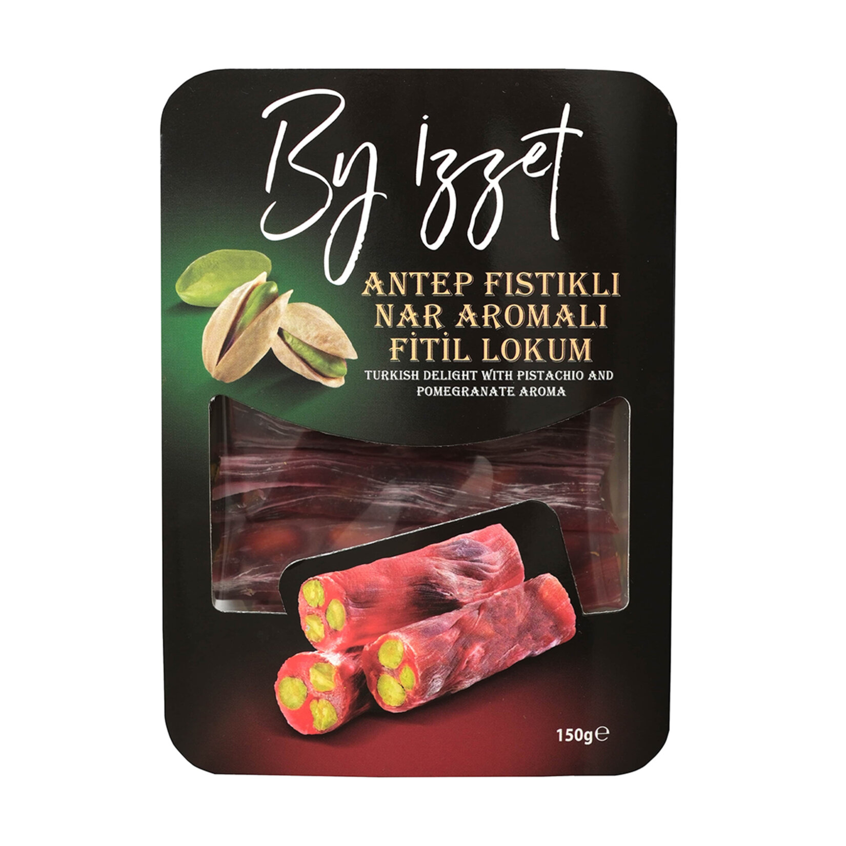 By İzzet Antep Fıstıklı Nar Aromalı Fitil Lokum 150 G - Görsel 1