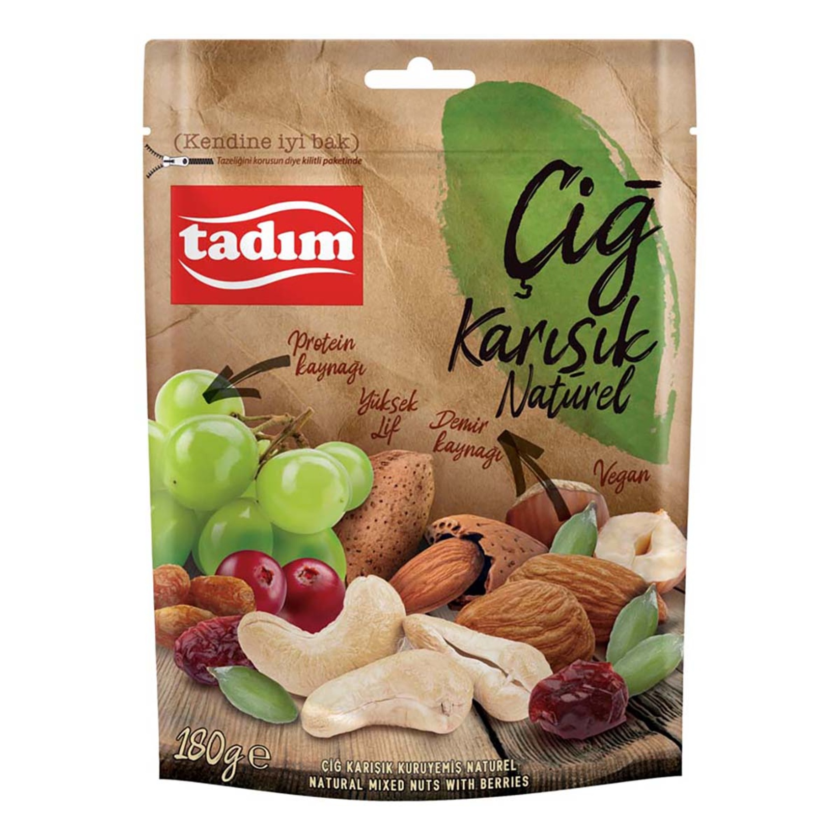 Tadım Çiğ Karışık Naturel 180 G